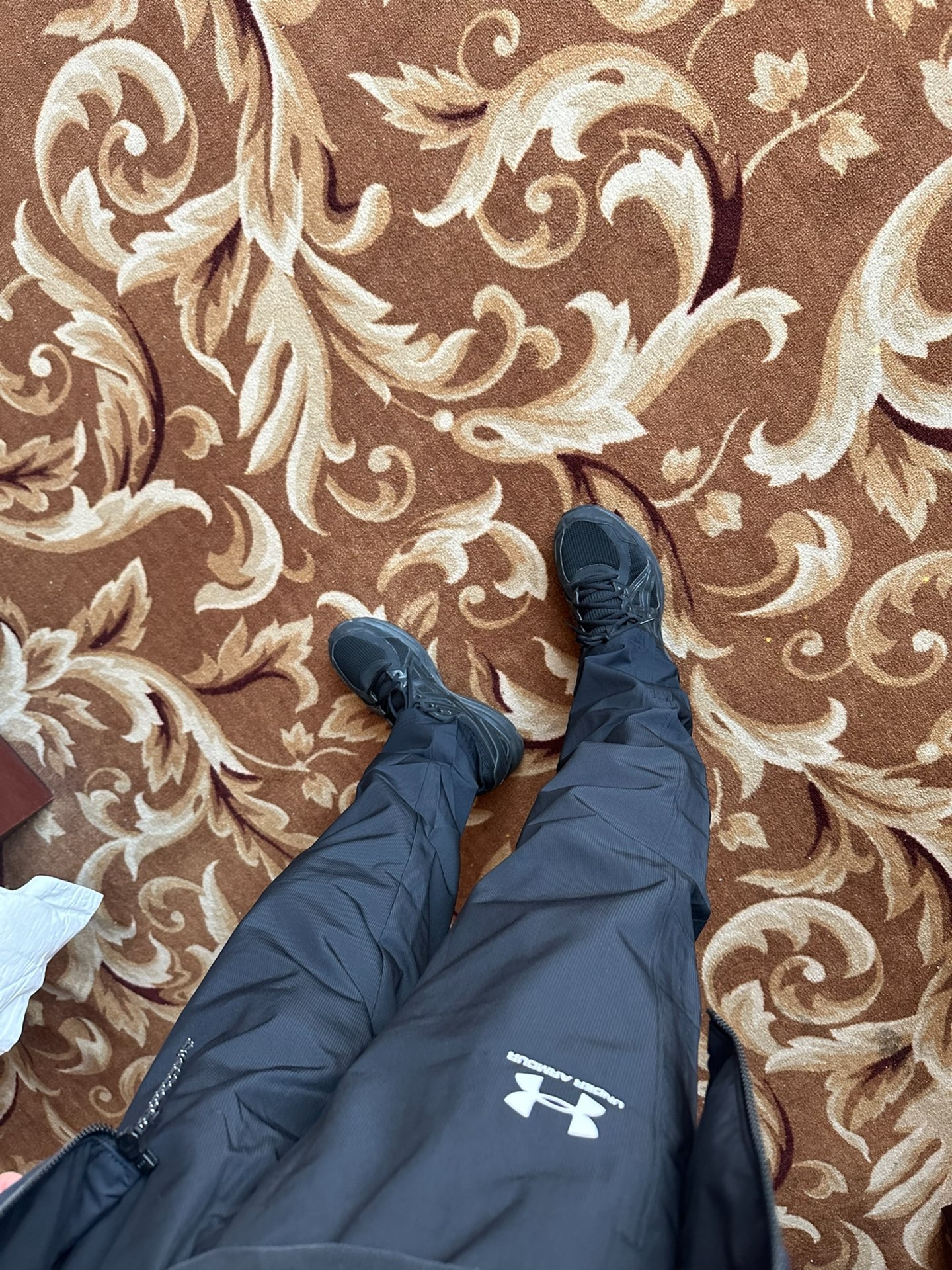 custom review-Under Armour Woven Collection Вязаные тренировочные брюки мужские черные