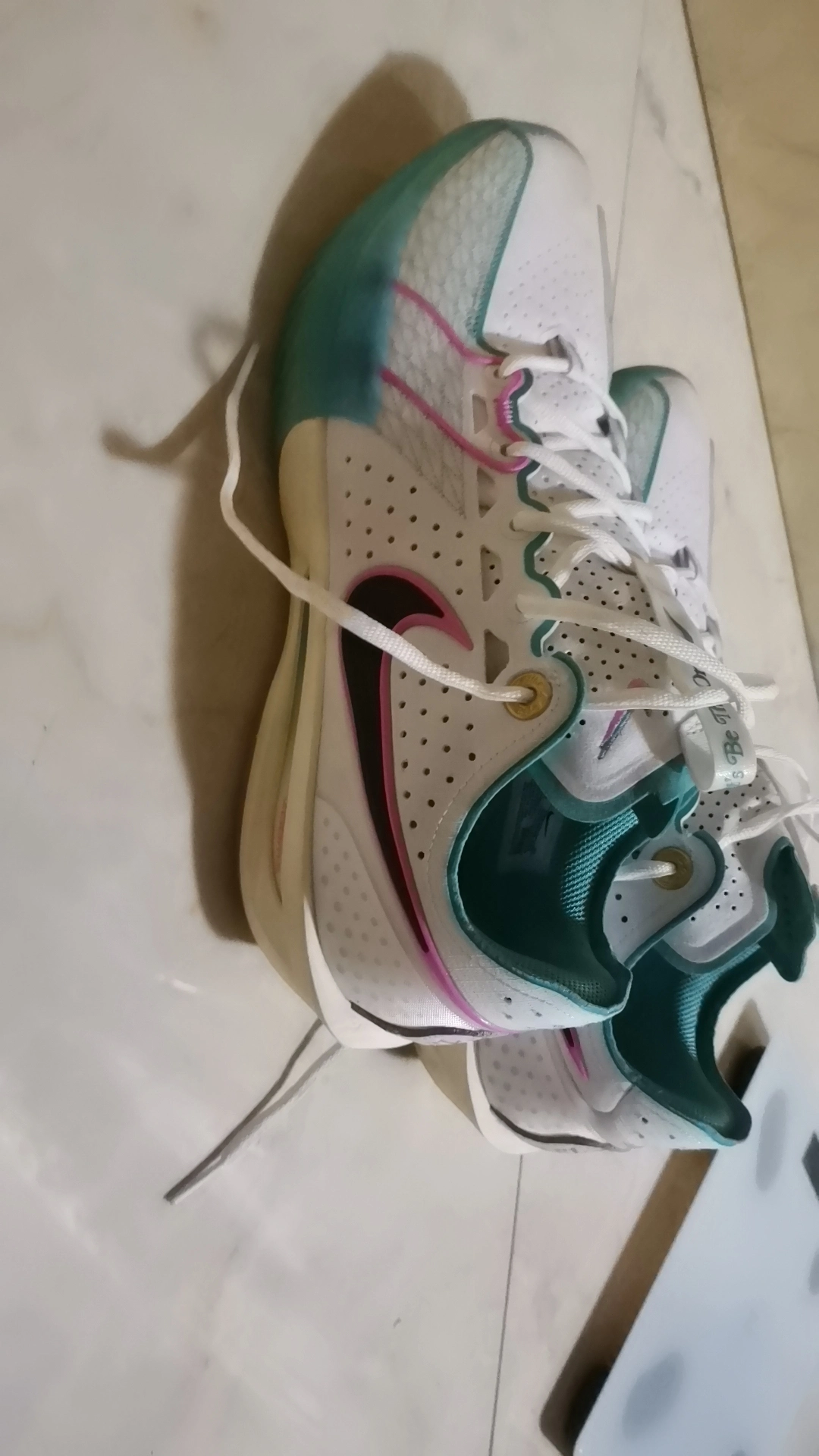 custom review-Nike Air Zoom GT Cut 3 EP 'White Pink Teal'