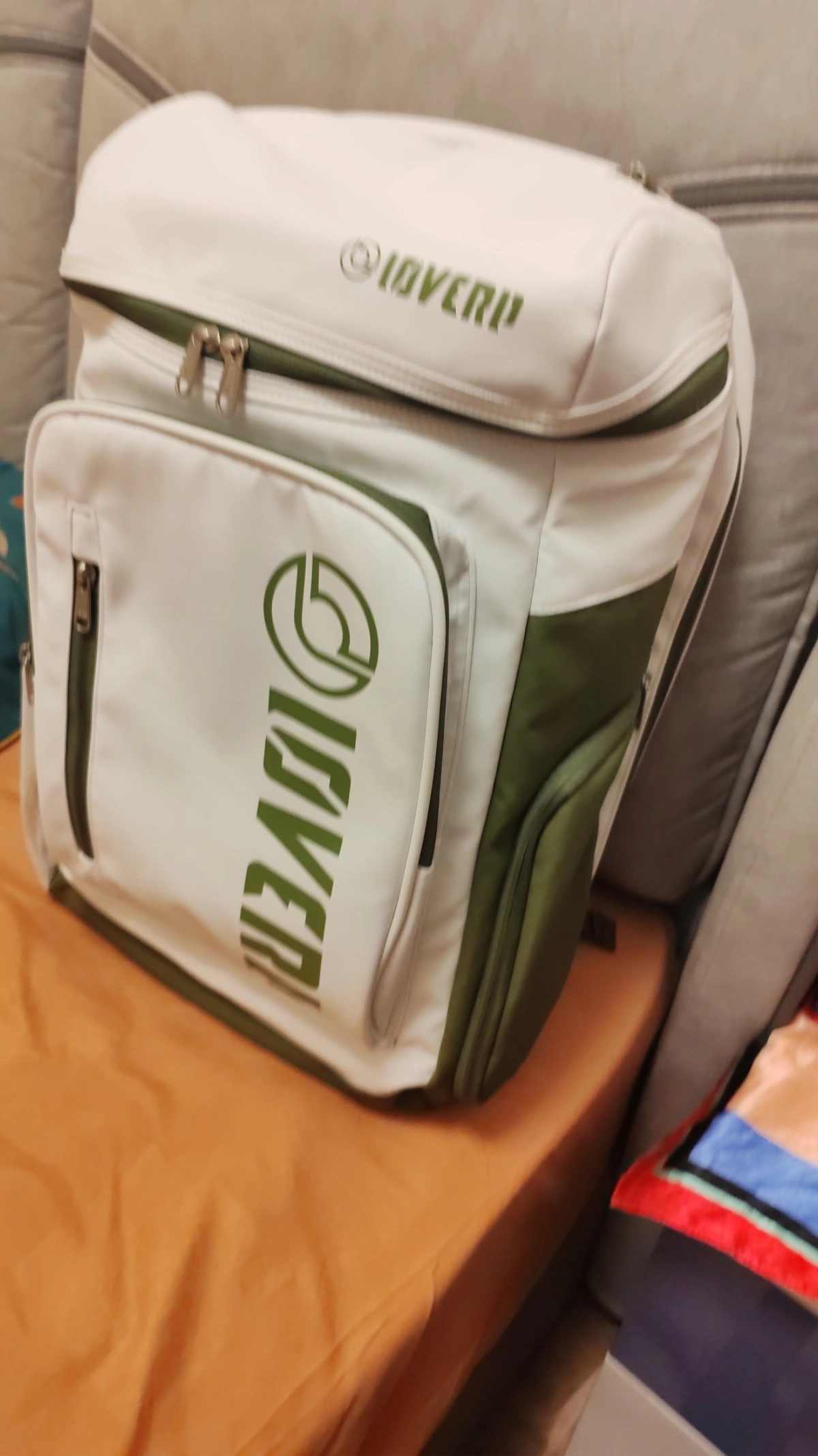 custom review-LOVERPUSS Водонепроницаемый тканевый рюкзак унисекс белый зеленый