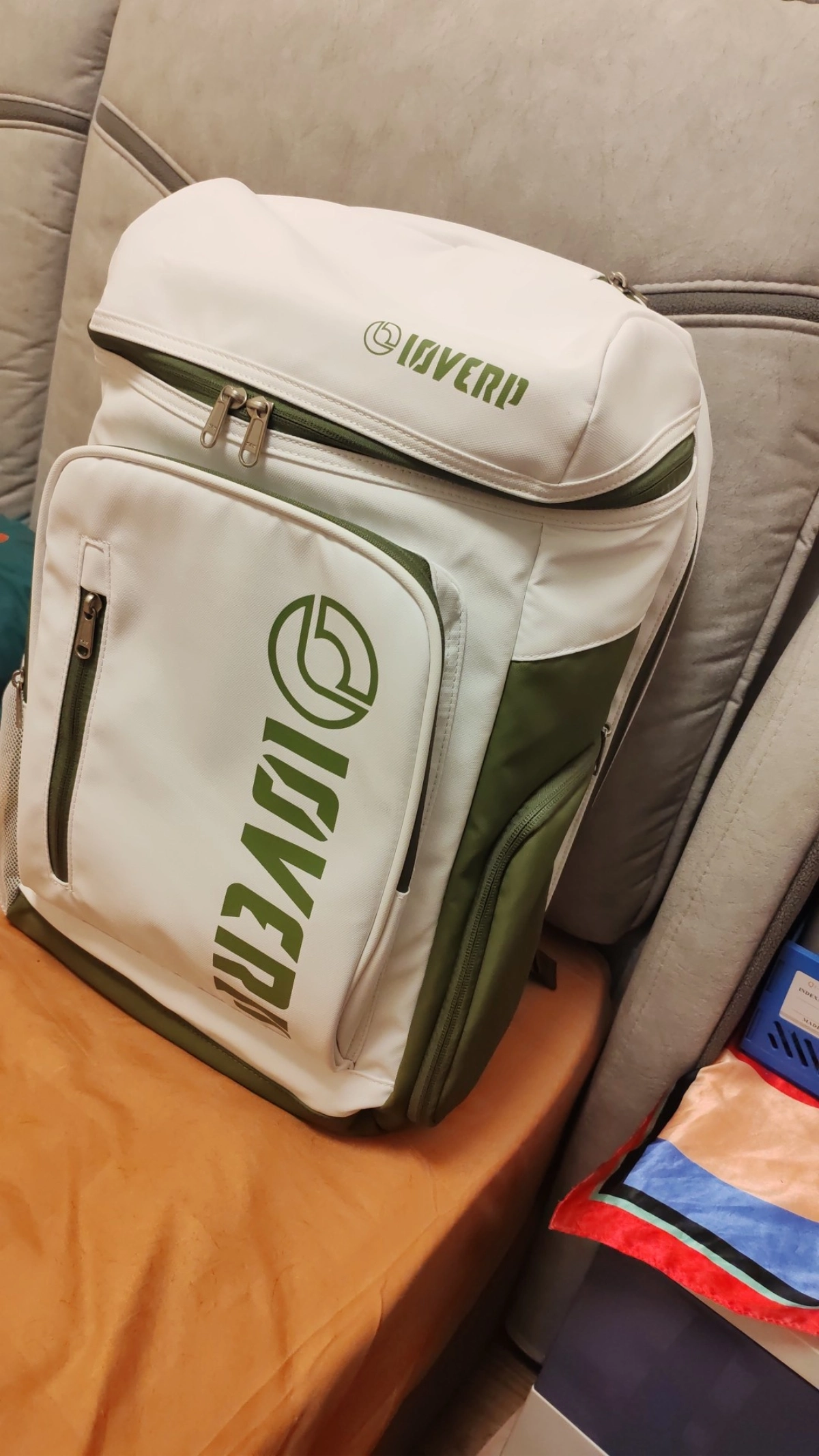 custom review-LOVERPUSS Водонепроницаемый тканевый рюкзак унисекс белый зеленый