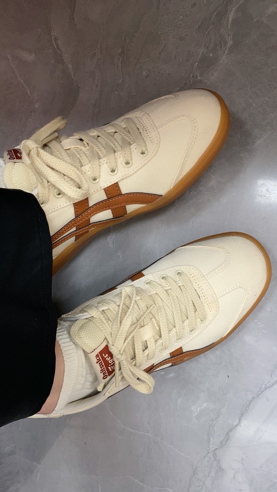 custom review-Onitsuka Tiger Tokuten Low Топ Скейтборд Кроссовки Унисекс Экрю