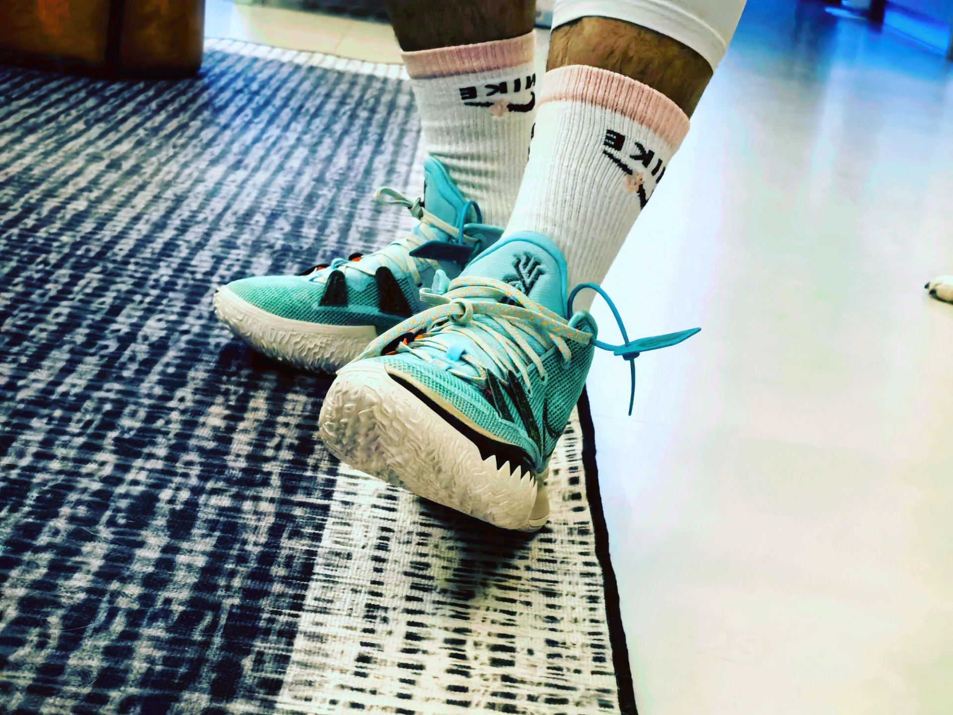 custom review-Nike Kyrie 7 EP MID Топ Баскетбольные кроссовки для игры Мужской Мятно-зеленый Азиатская версия