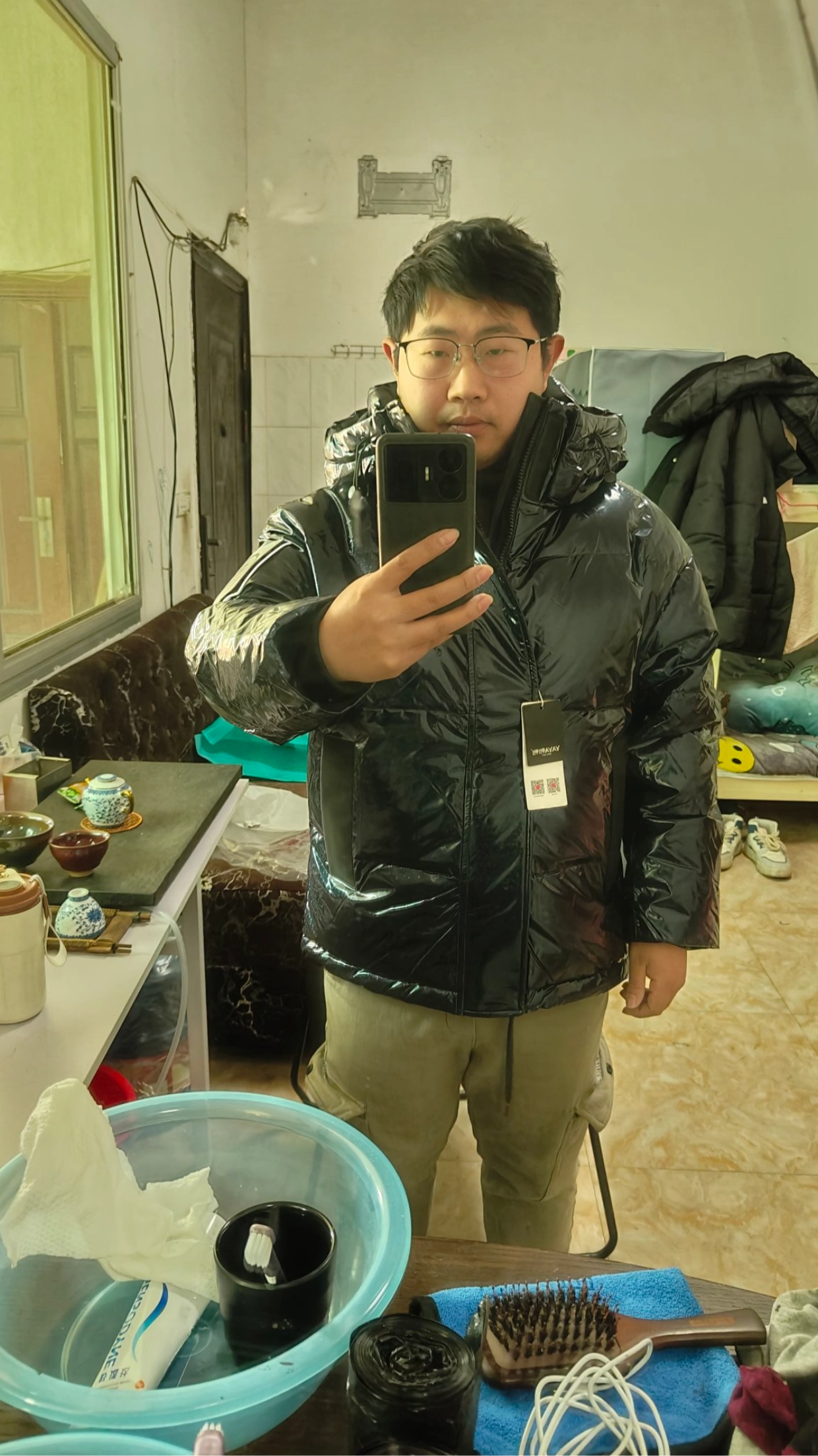 custom review-YAYA Синий Мужской Пуховик