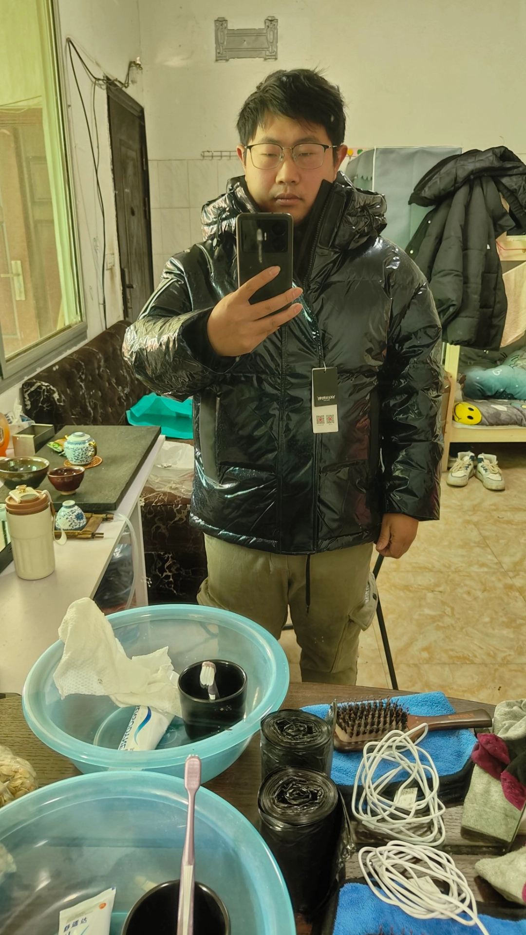 custom review-YAYA Синий Мужской Пуховик