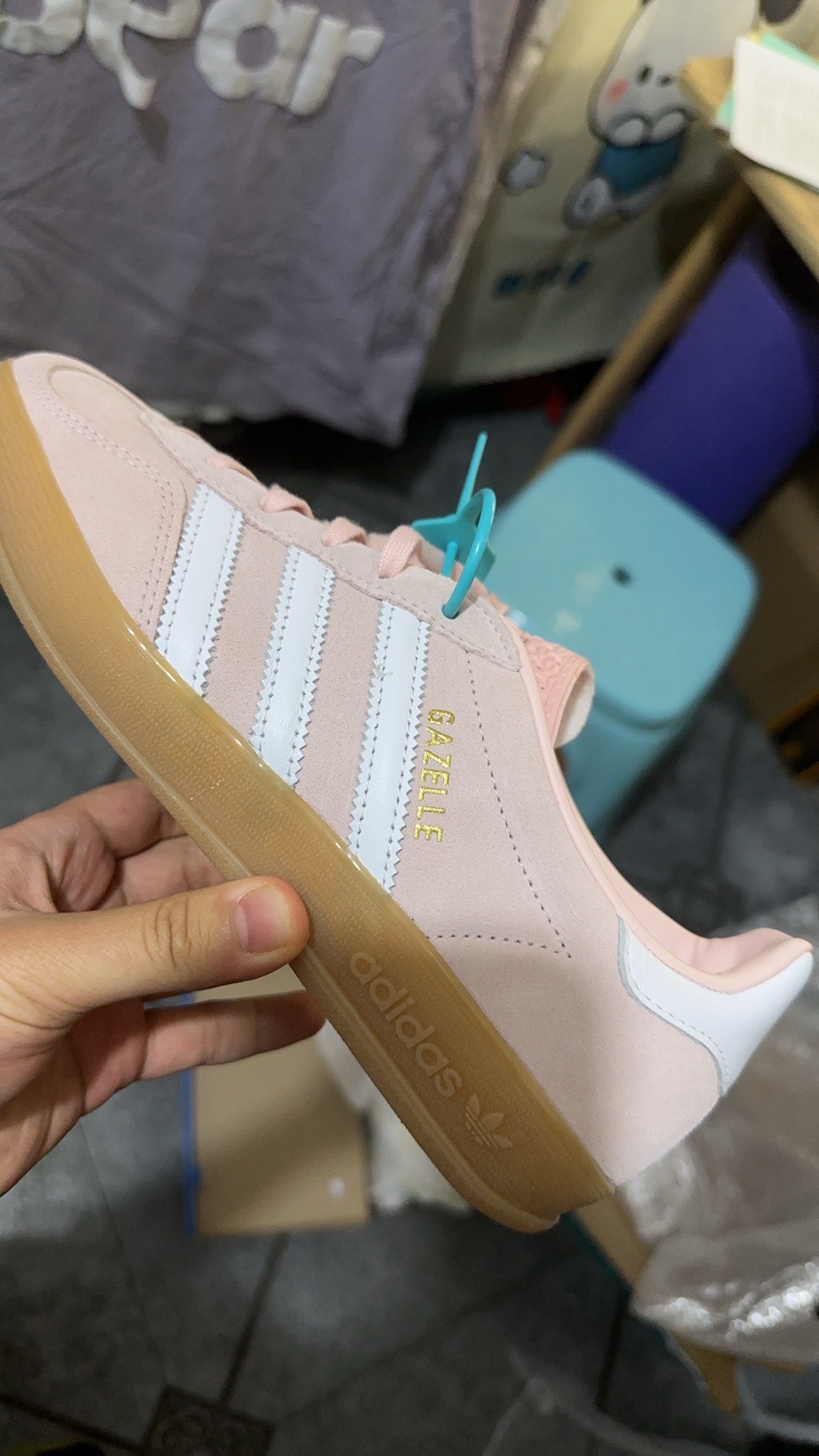 custom review-Adidas Gazelle Indoor Sandy Pink Women's