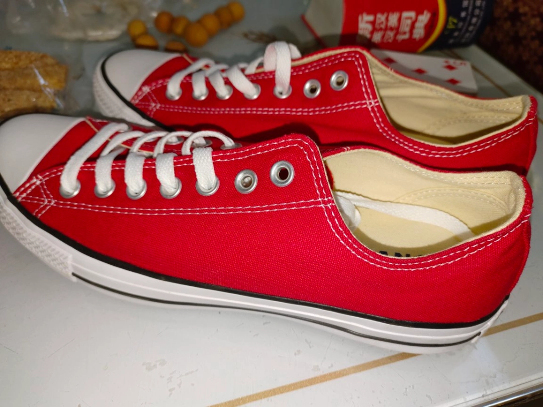 custom review-Converse Chuck Taylor All Star Abrasion Resistant Breathable Lightweight Low-Top Canvas Shoes Unisex Red Конверс Чук Тейлор Ол Стар Аbrasion Resistant Дышащий Легкий Низкий Топ Кеды Унисекс Красный