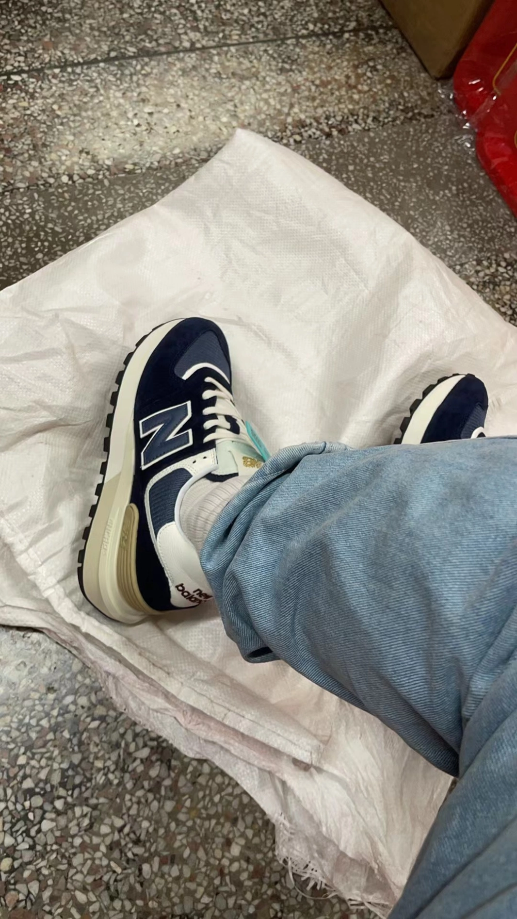 custom review-New Balance NB 574 Амортизация Устойчивость к истиранию Дышащие Низкие Кроссовки для бега Унисекс Синий Белый