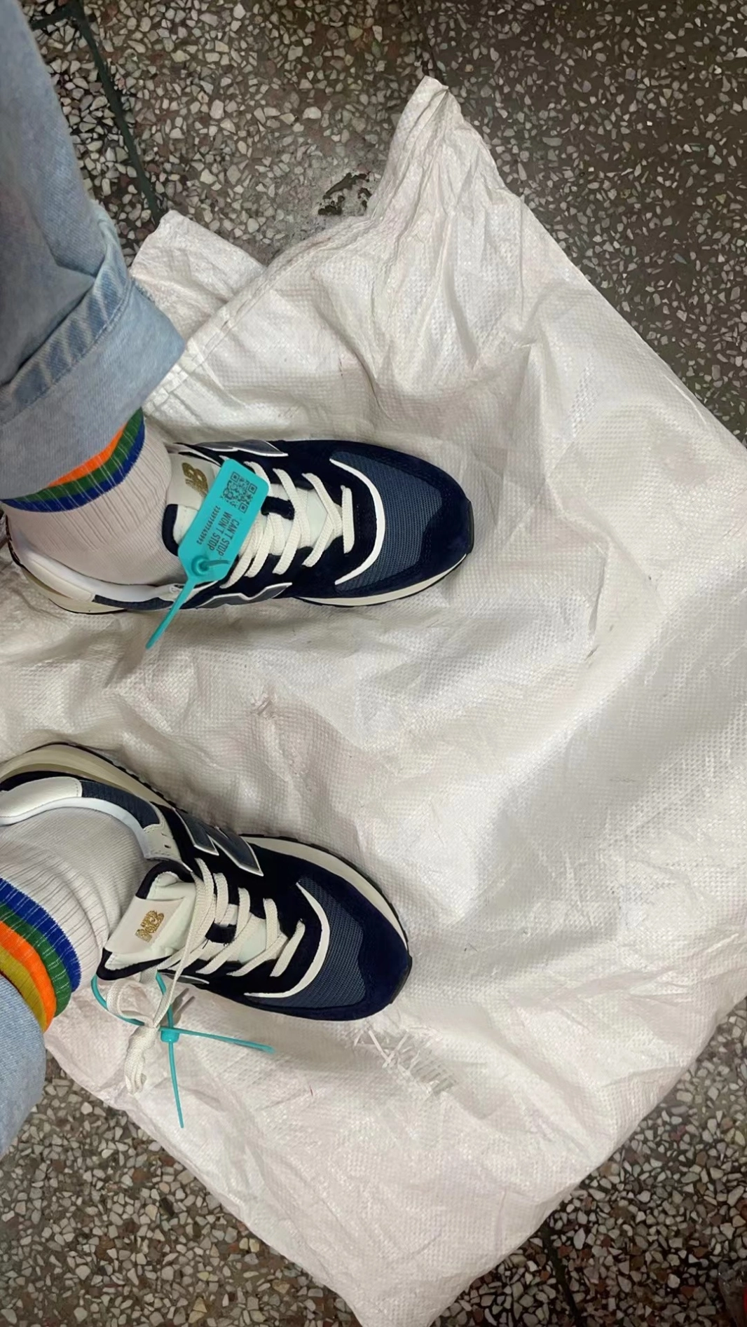 custom review-New Balance NB 574 Амортизация Устойчивость к истиранию Дышащие Низкие Кроссовки для бега Унисекс Синий Белый