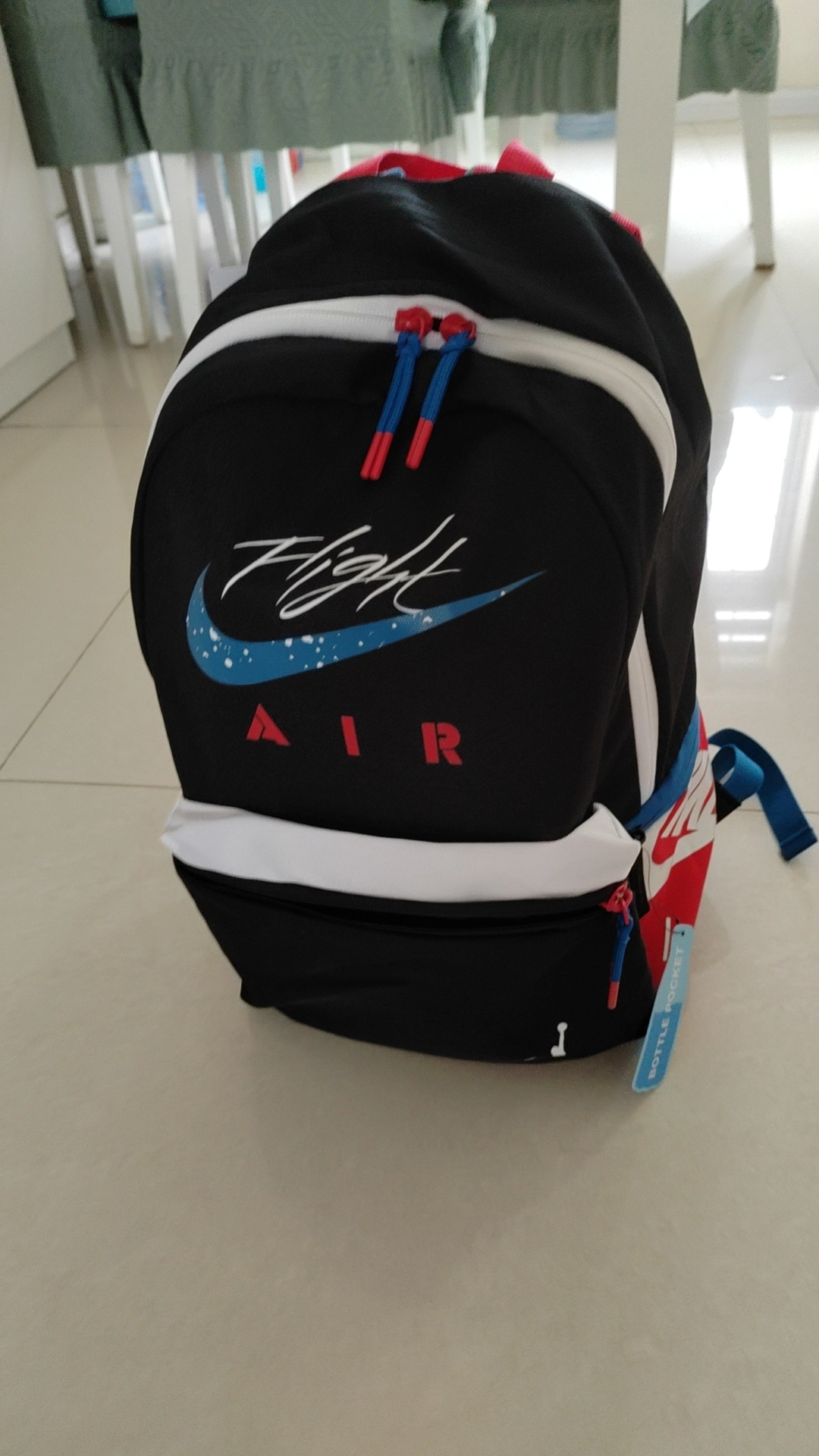 custom review-Jordan Полиэстер Баскетбольная Сумка Рюкзак Стандартный Унисекс Черный