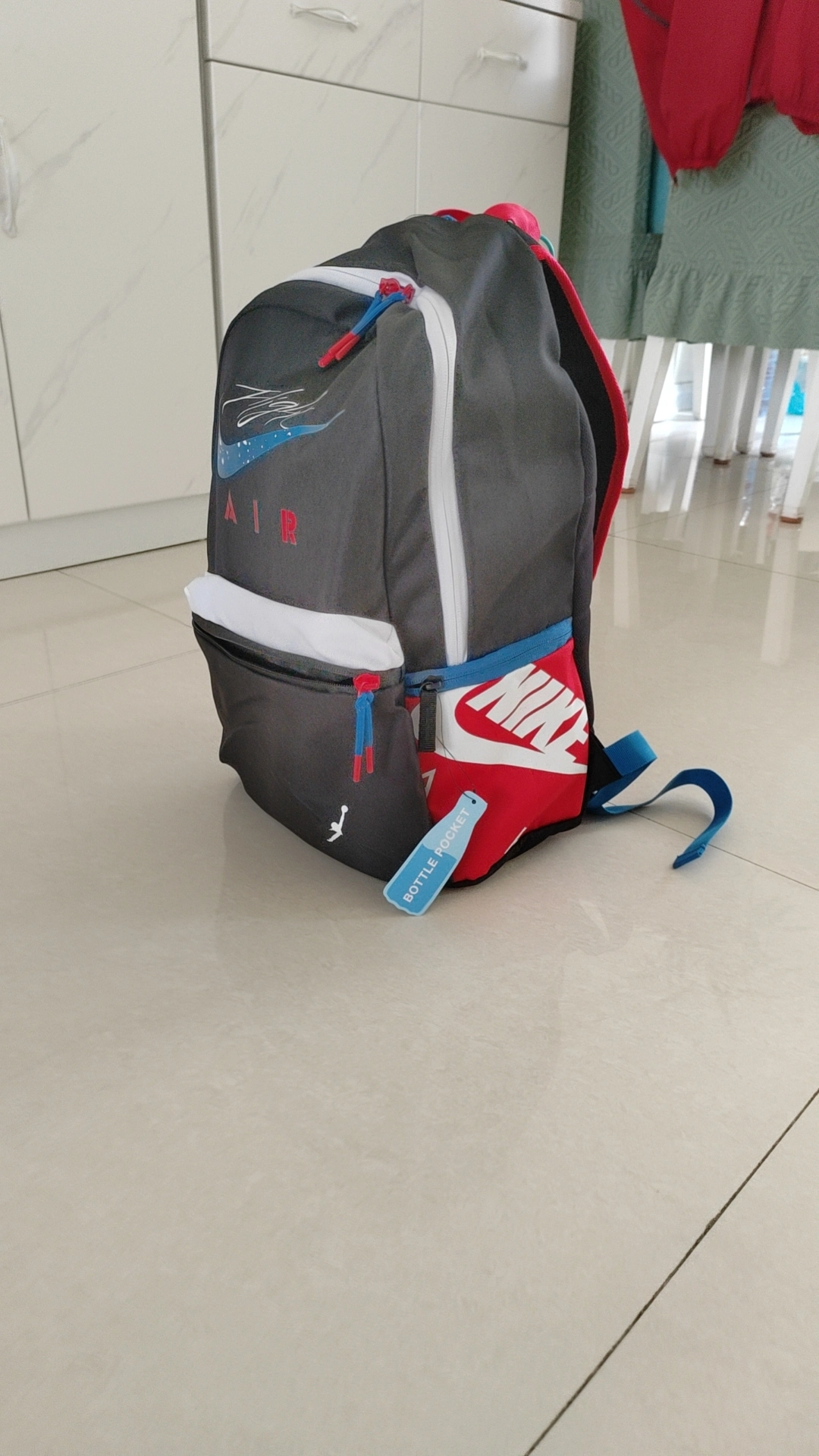 custom review-Jordan Полиэстер Баскетбольная Сумка Рюкзак Стандартный Унисекс Черный