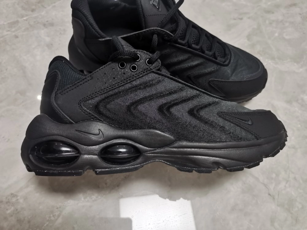 custom review-Nike Air Max TW Дышащий Низкий Топ Повседневная Беговая Обувь Мужская Черная