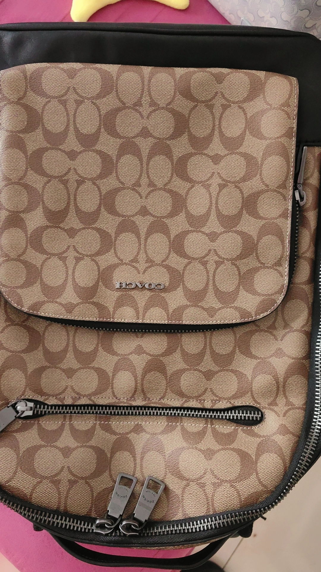 custom review-COACH ETHAN Холст с покрытием и Телячья кожа Рюкзак Мужской Хаки