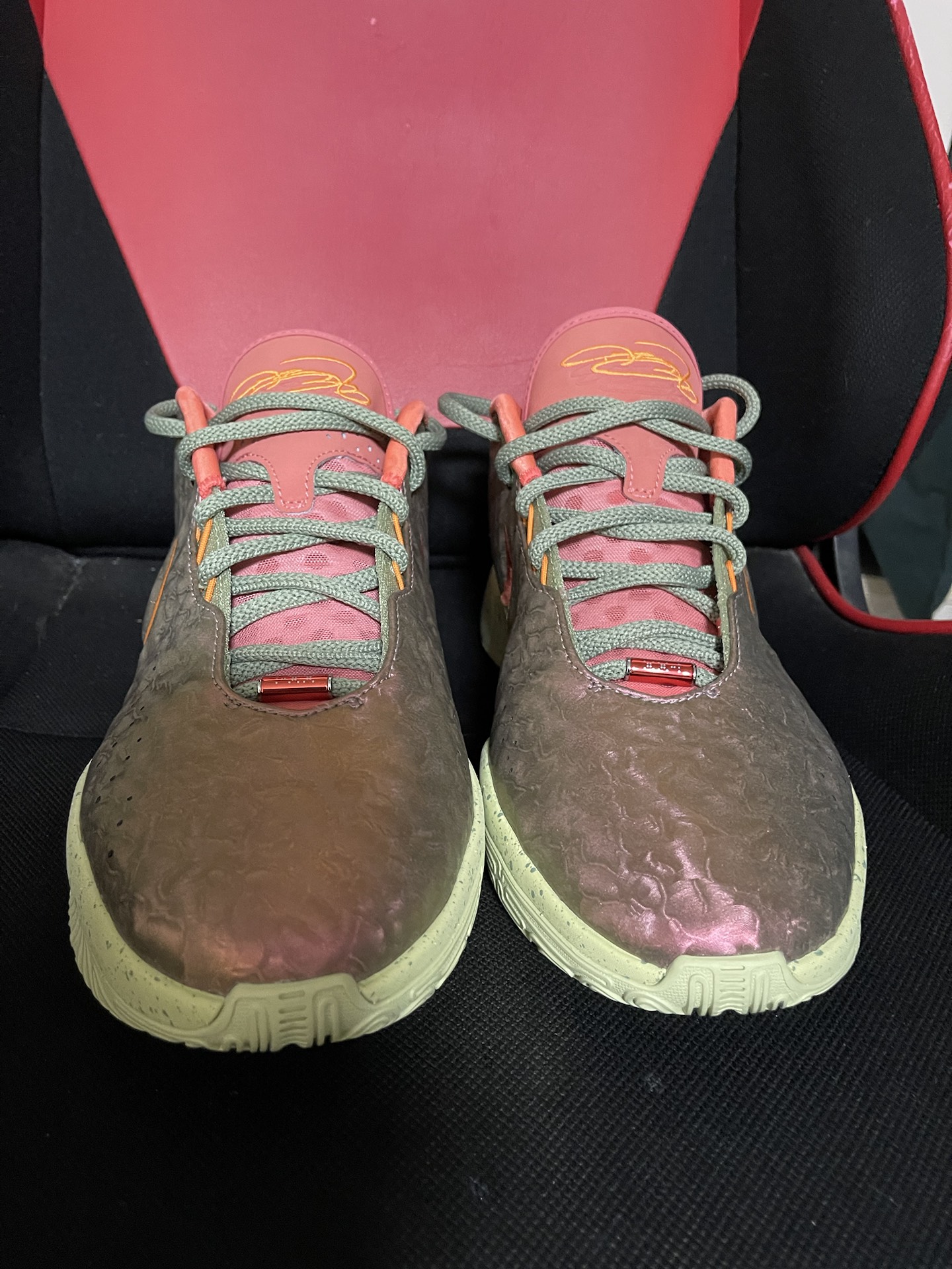 custom review-Nike Lebron 21 Low Топ Баскетбольные кроссовки Мужской Красный Желтый Азиатская версия