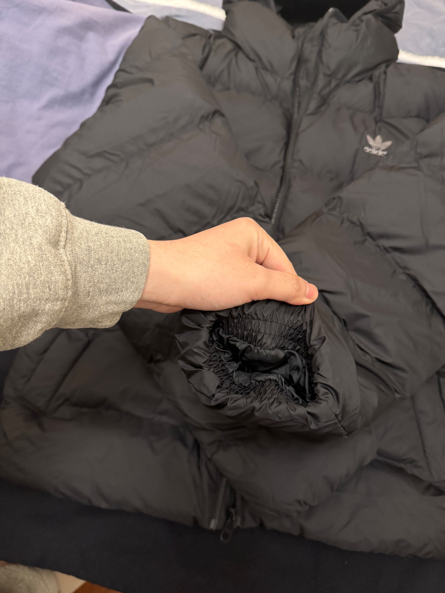 custom review-Adidas Originals Puffer Tonal С капюшоном Пуховая куртка Пуховая куртка Мужской Черный