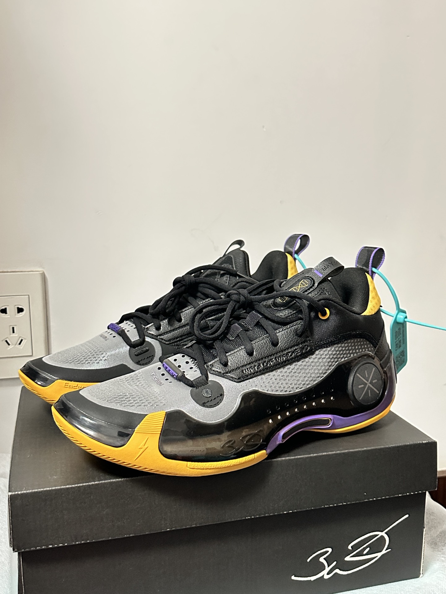 custom review-Подкладка WOW 10 Way of Wade 10 'Гостевой' Городской Джерси Амортизация Низкий Топ Баскетбольные Кроссовки Мужской Черный Желтый