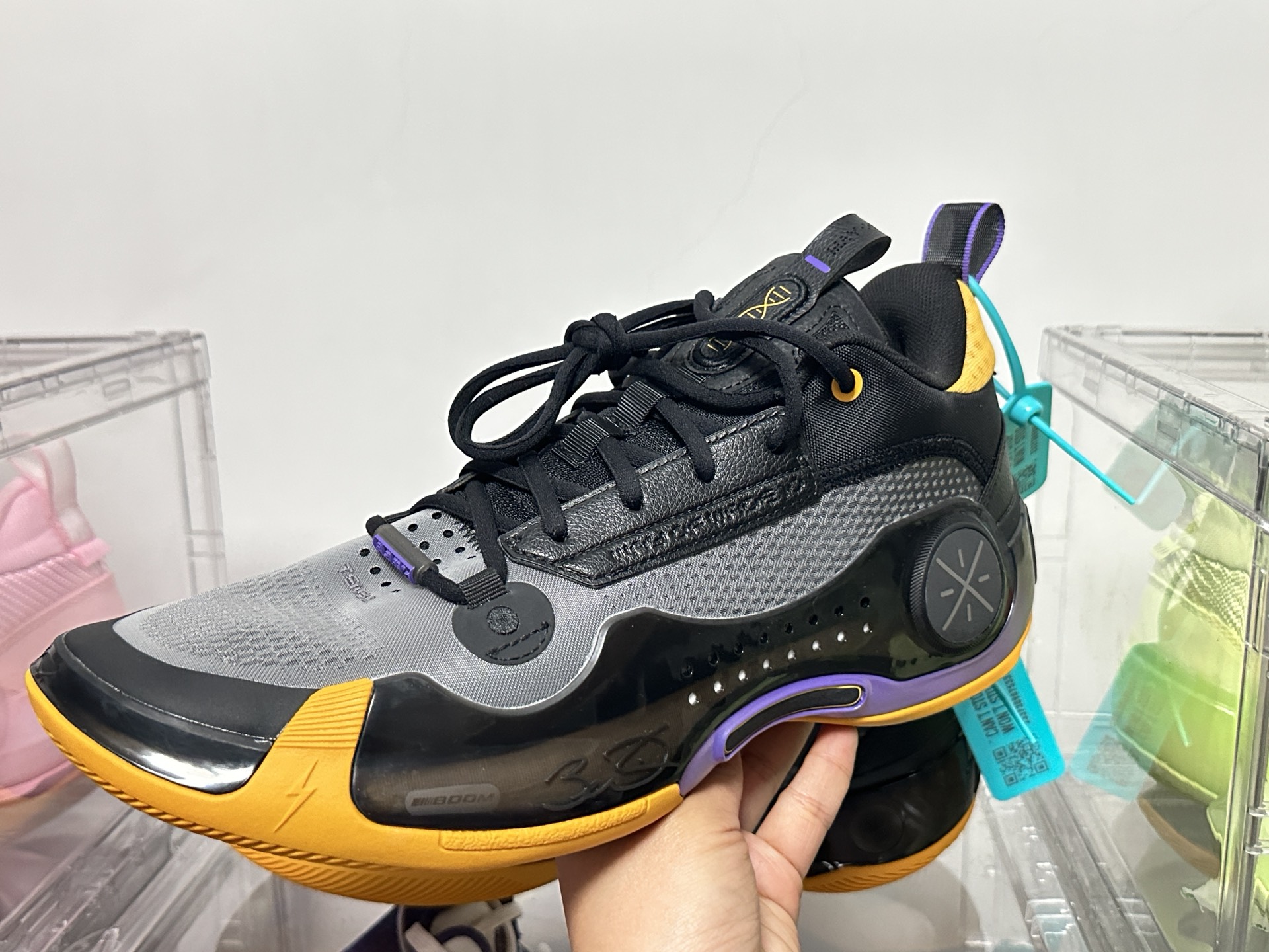 custom review-Подкладка WOW 10 Way of Wade 10 'Гостевой' Городской Джерси Амортизация Низкий Топ Баскетбольные Кроссовки Мужской Черный Желтый