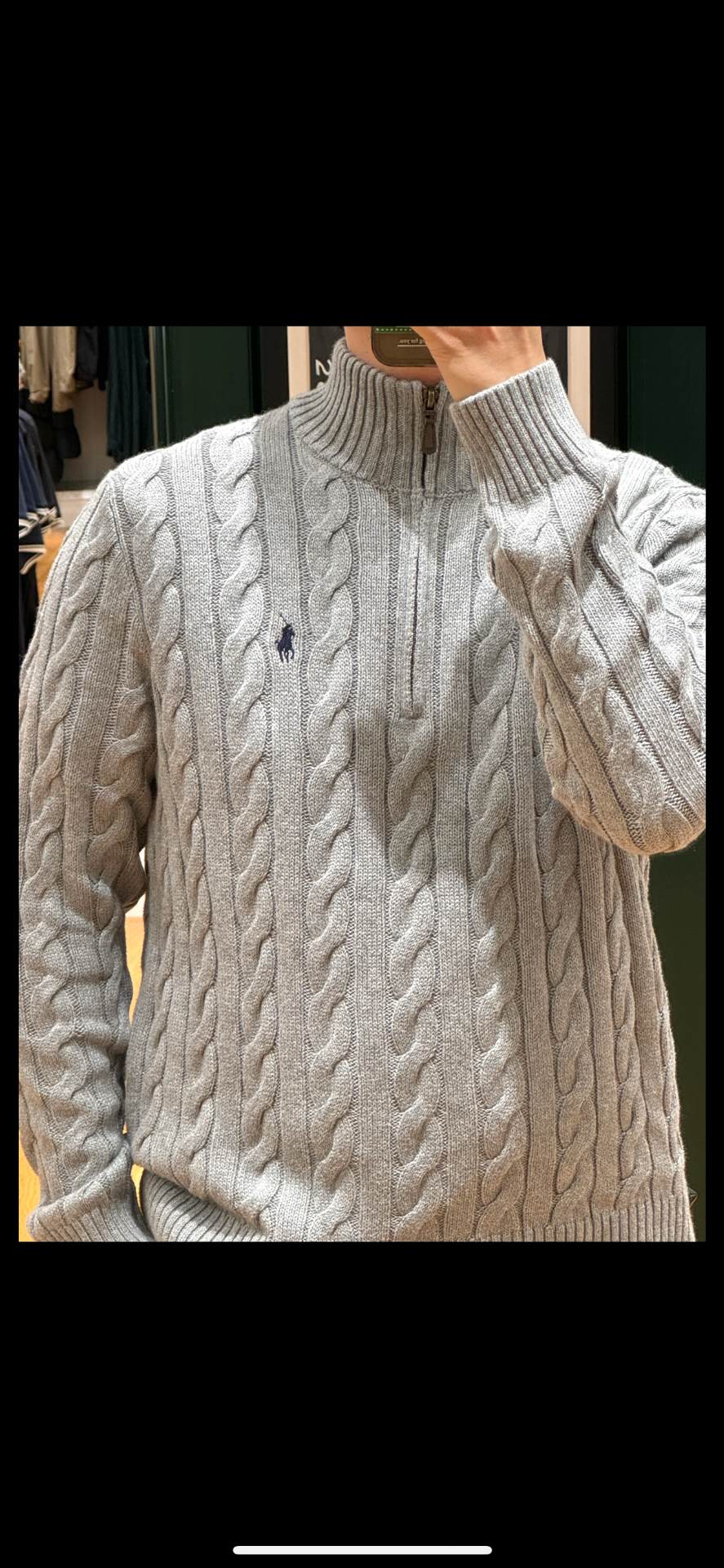 custom review-Polo Ralph Lauren SS22 Свитер Мужской Серый