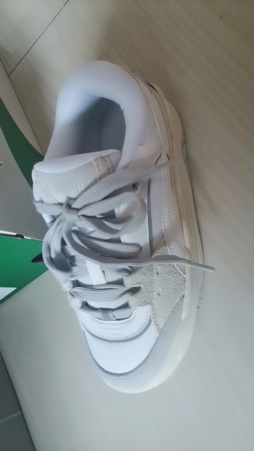 custom review-PUMA 180 Leather REFLECT Устойчивые к истиранию Низкие Кроссовки для скейтбординга Унисекс Белый Серый