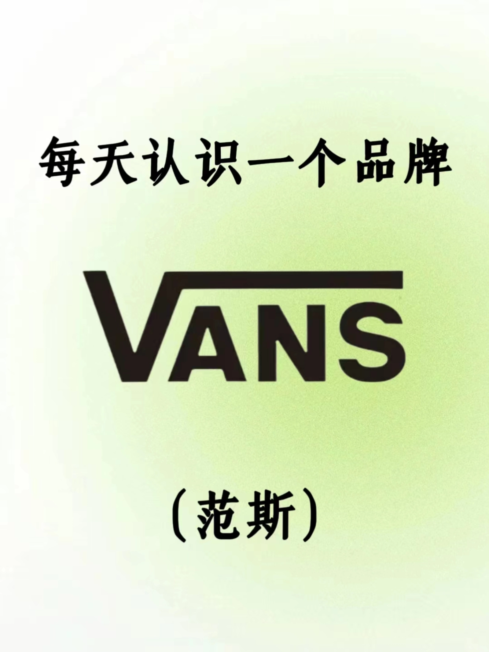 每天认识一个品牌|范斯