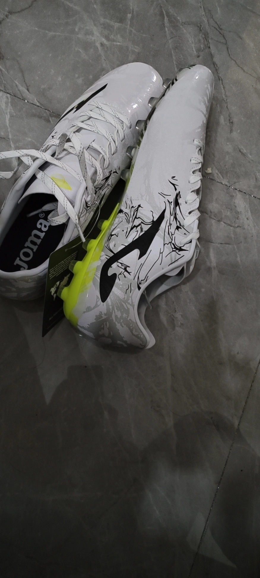 custom review-Joma AG Искусственная трава Противоскользящие Устойчивые к истиранию Футбольные бутсы Мужские Белый Черный