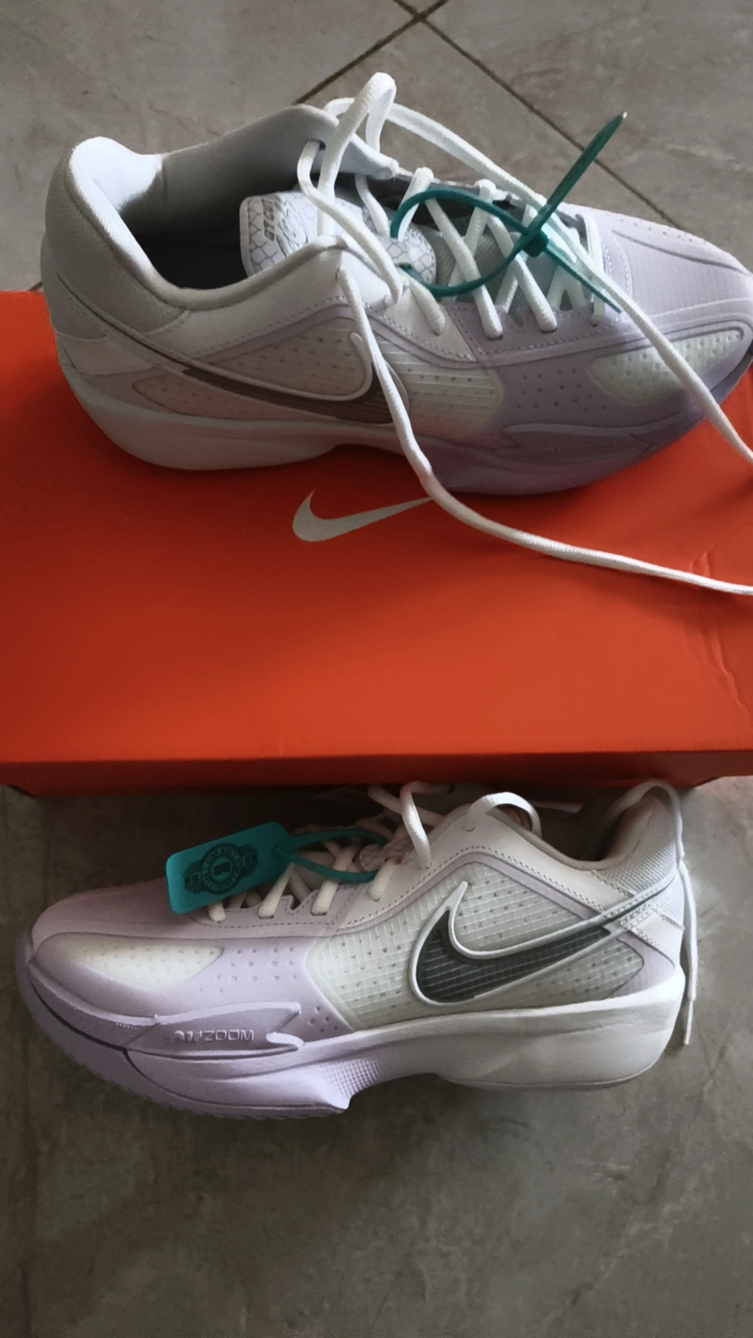 custom review-Nike G.T. CUT CROSS Low Топ Баскетбольные кроссовки Унисекс Белый Фиолетовый Азиатская версия