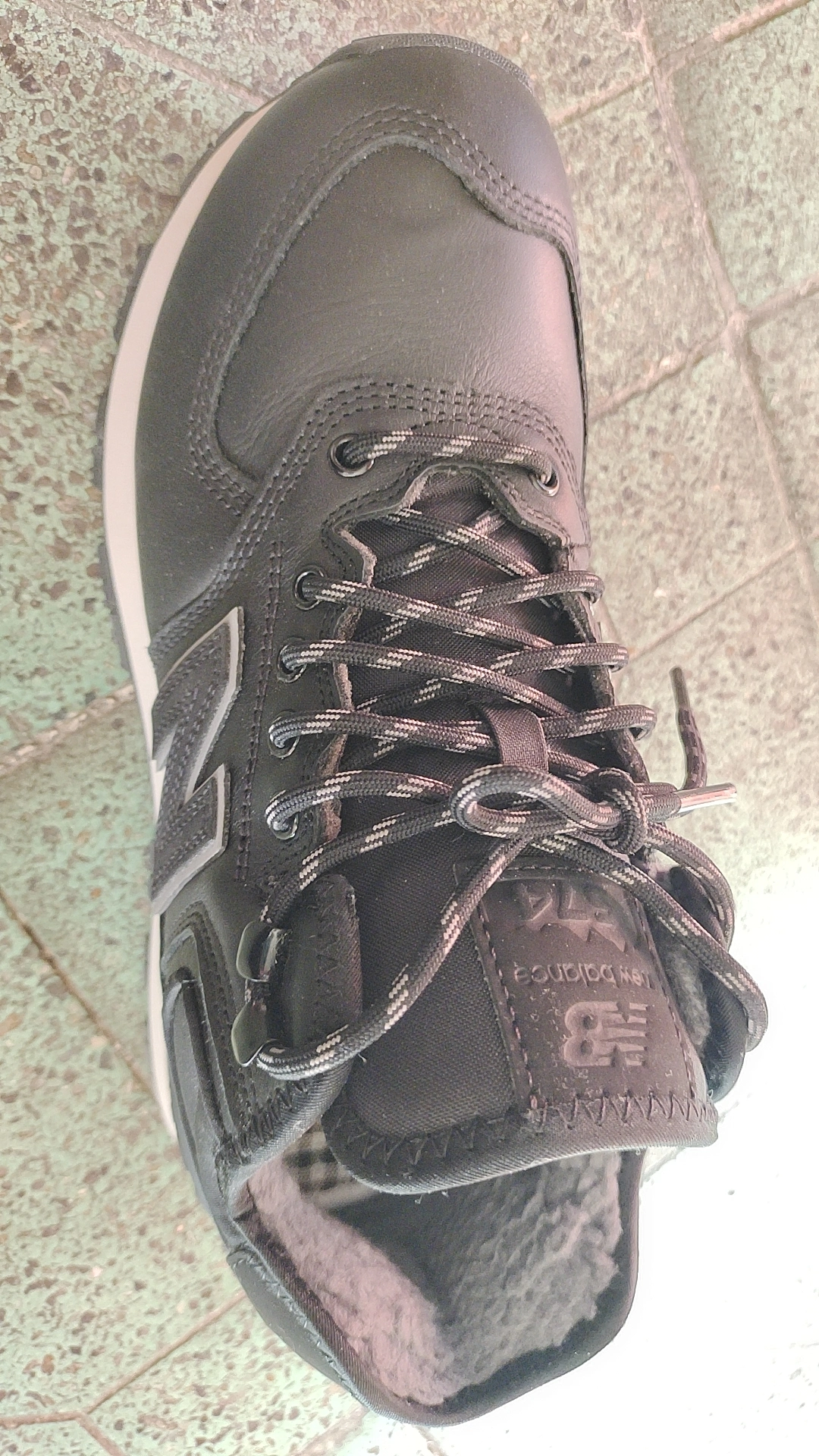 custom review-New Balance NB 574 Противоскользящий Устойчивый к истиранию MID Топ Повседневный Городской Коммутирование Беговые кроссовки Унисекс Черный