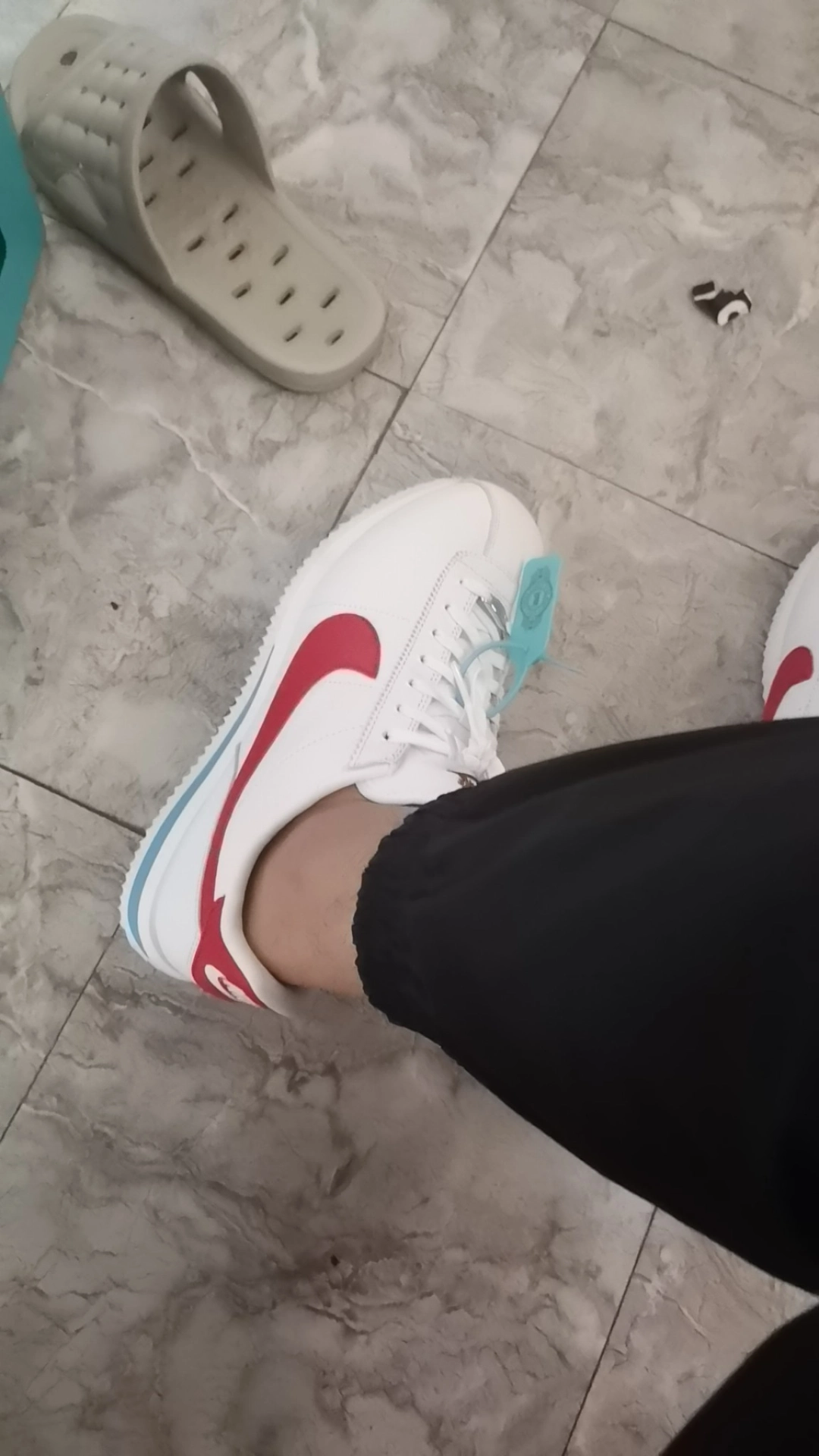 custom review-Nike Cortez Slip-Resistant Низкий Топ Повседневный Городской Коммутирование Беговые кроссовки Унисекс Белый Красный