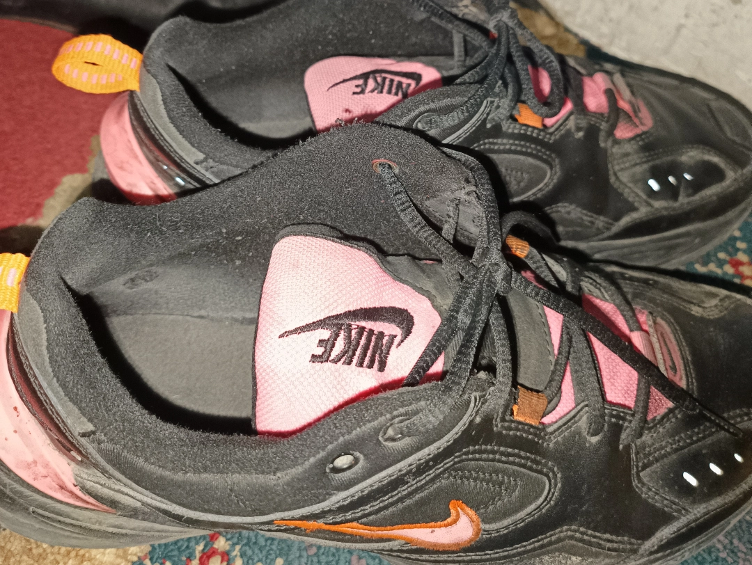 custom review-Nike M2K Tekno Non Slip Легкий Низкий Топ Толстая Подошва Кроссовки Унисекс Черный Розовый