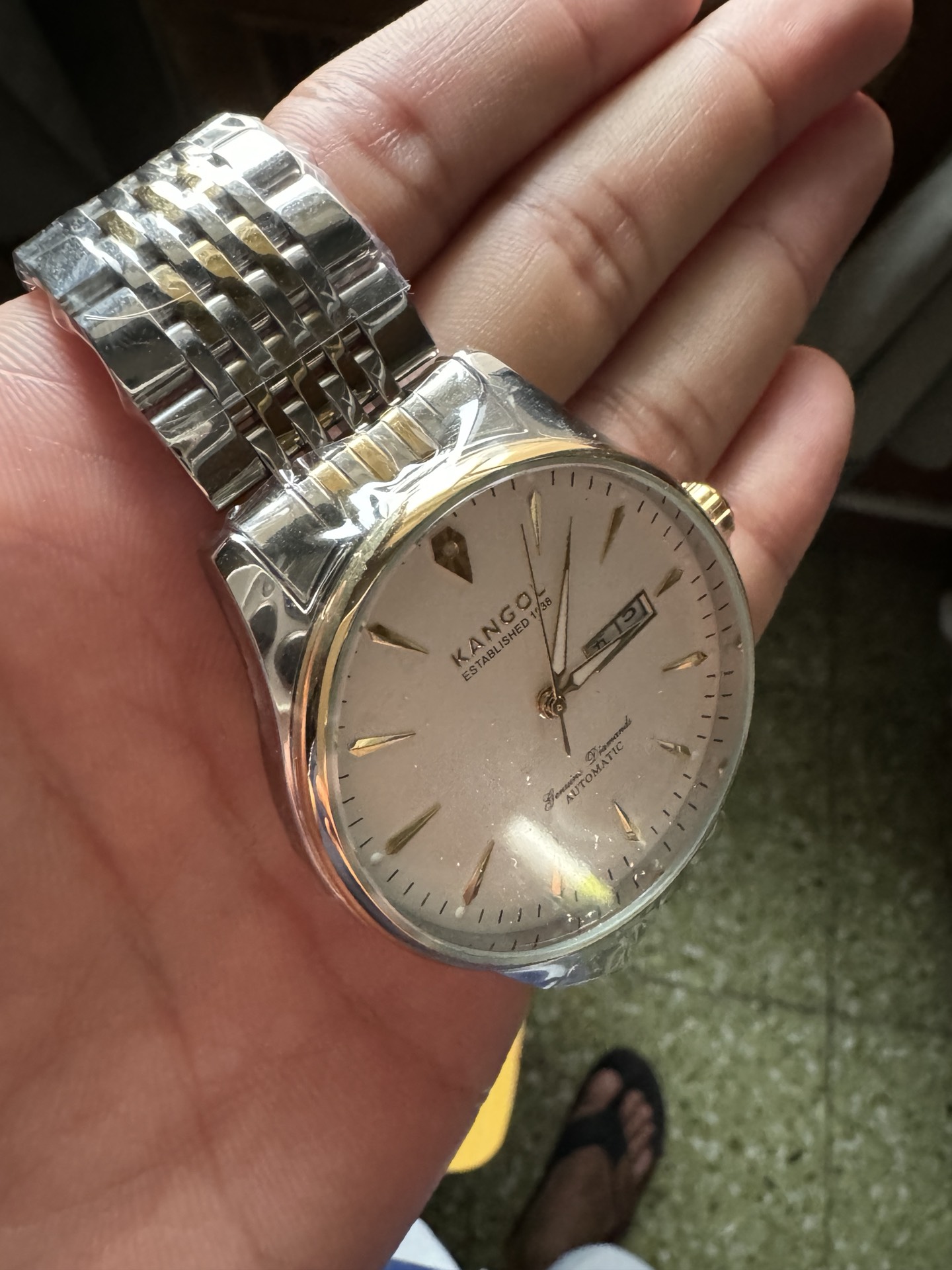 custom review-KANGOL PRESTIGE Collection Trendy Era Автоматический Механический Механизм Часы из Натуральной Кожи Ремешок Часы Мужские