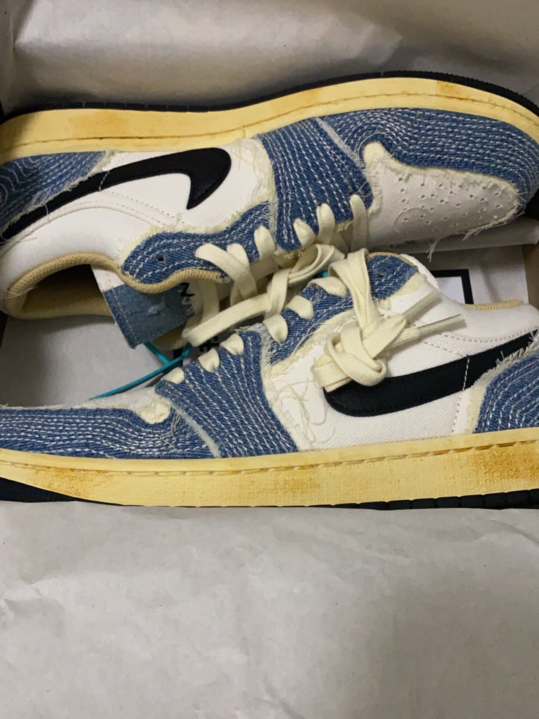 custom review-Jordan Air Jordan 1 Low SE 'World MAKE Japan' Low Top Винтажные баскетбольные кроссовки Мужские Белый Синий Черный