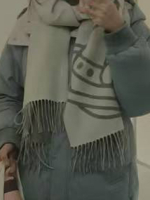 custom review-Вязаные шарфы Vivienne Westwood женские серо-белые