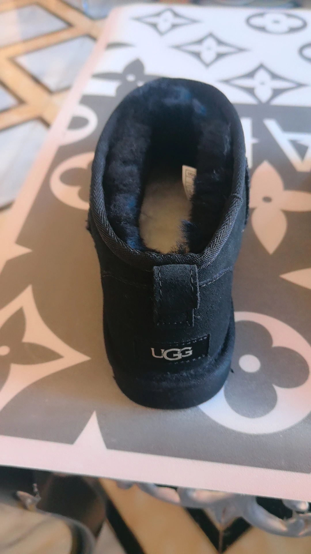 custom review-UGG CLASSIC ULTRA MINI Зимние ботинки для мужчин черные длина до щиколотки