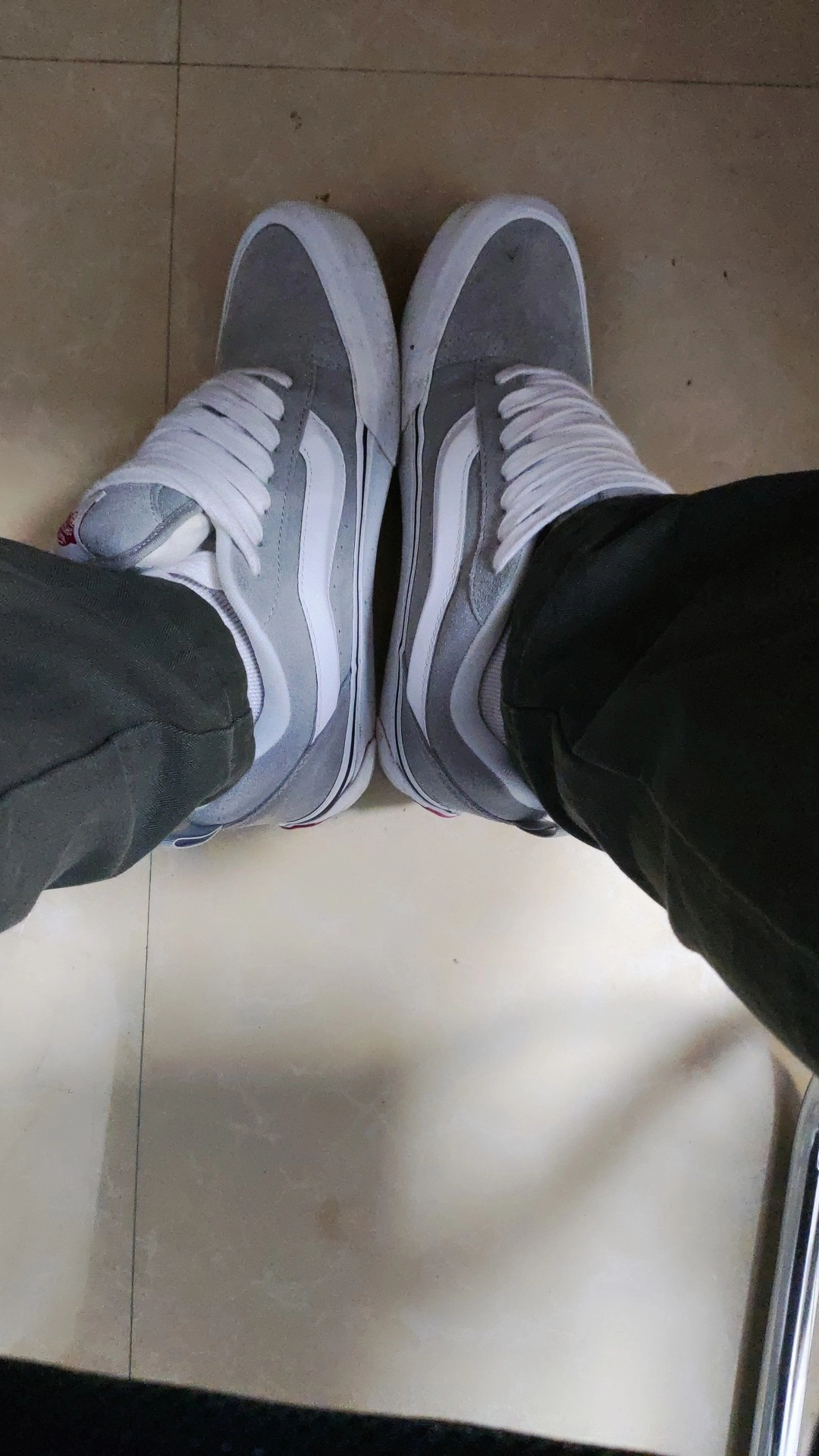 custom review-Vans Knu Skool Амортизация Низкие Кроссовки для скейтбординга Унисекс Серые