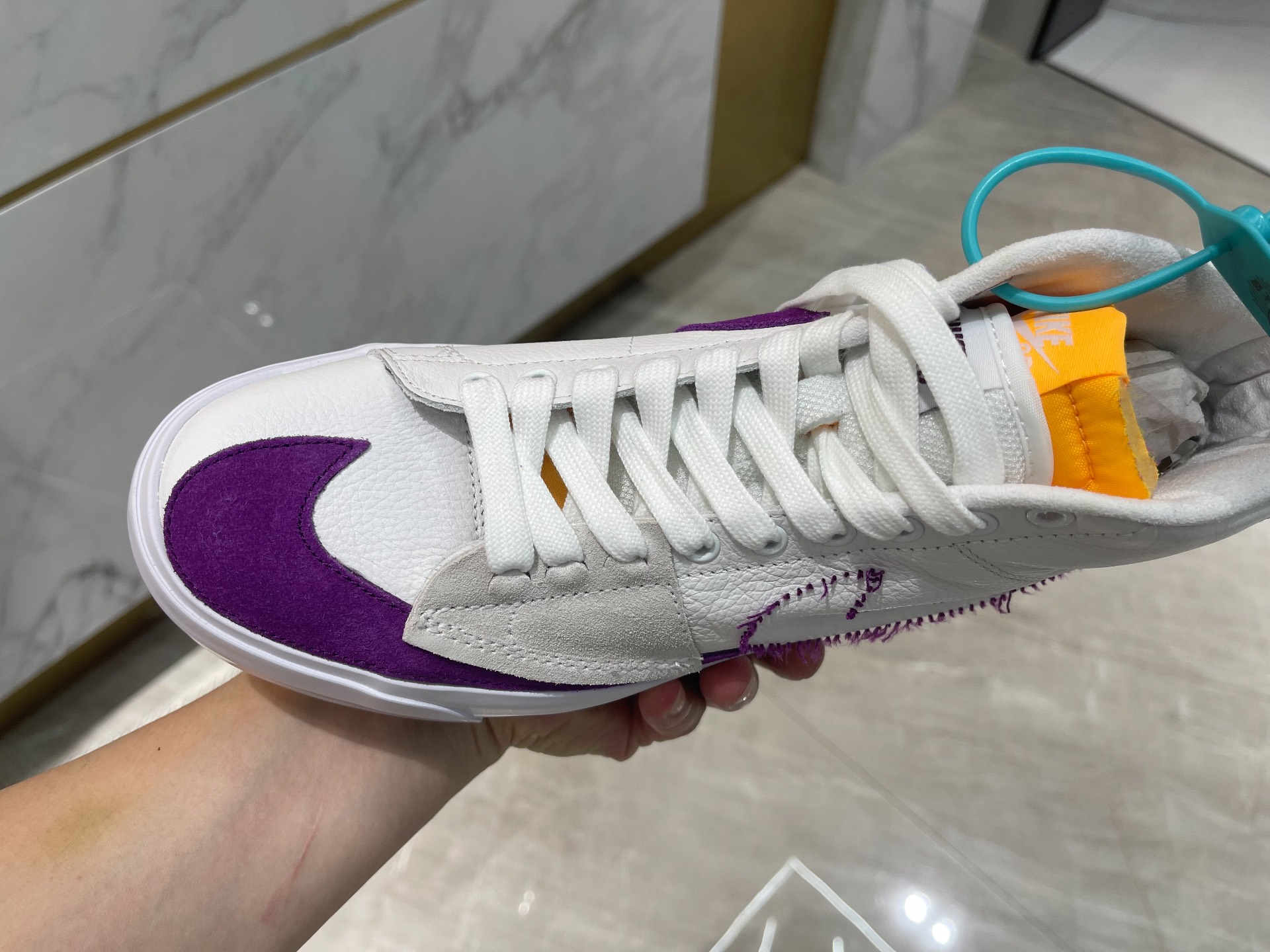 custom review-Nike SB Zoom Blazer MID Edge L MID Топ Скейтборд Кроссовки Унисекс Белый Фиолетовый