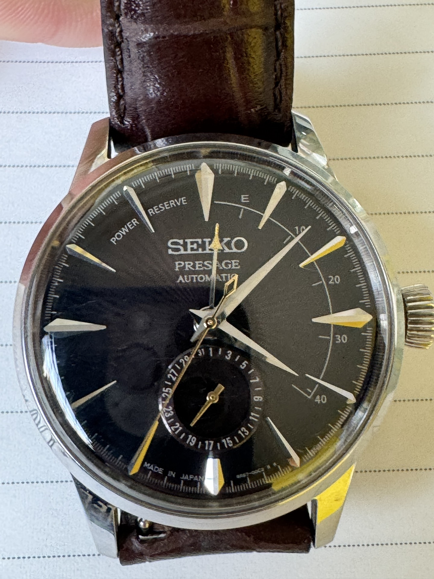 精工男士全自动机械手表,戴上成熟稳重大气