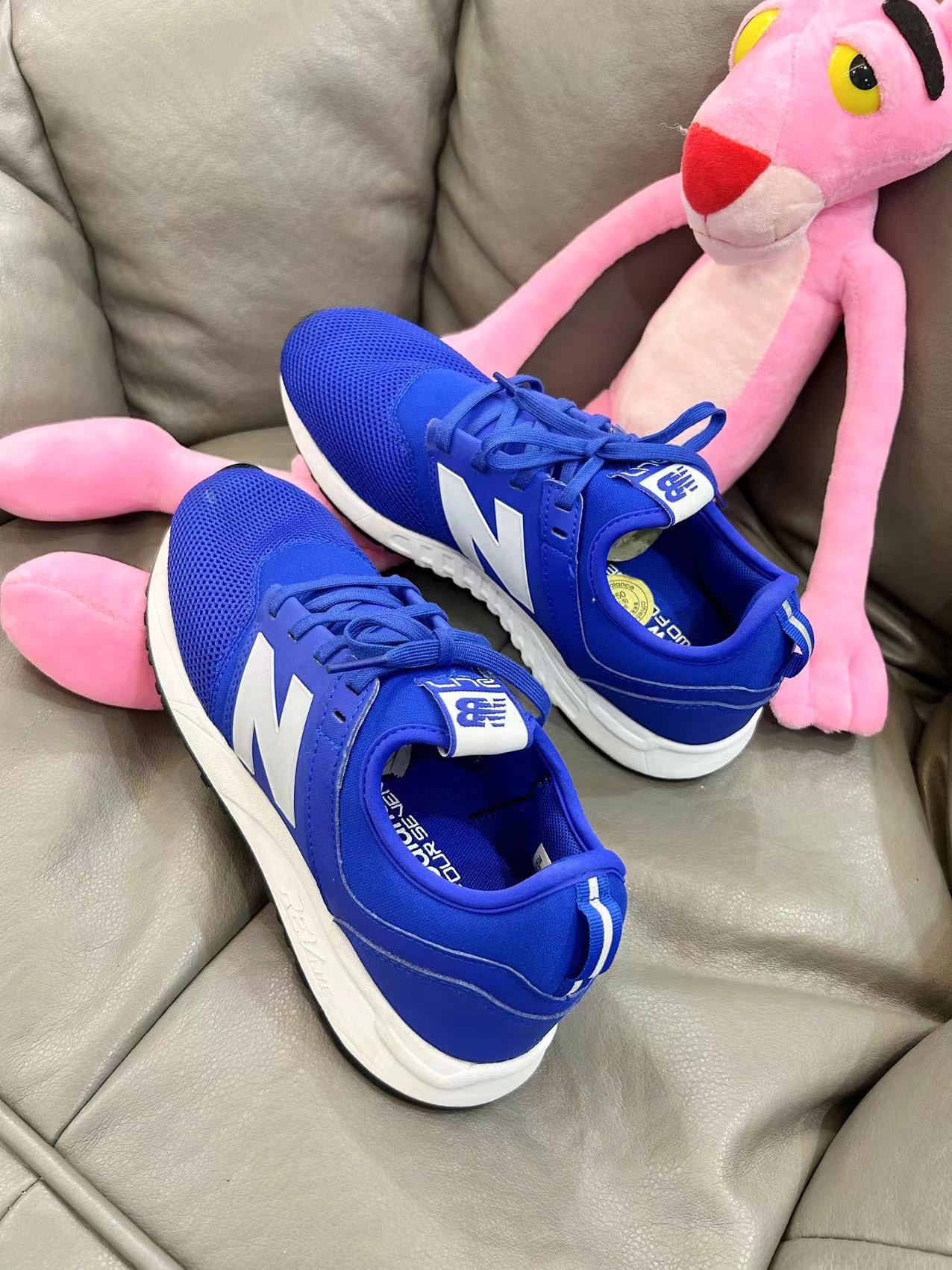 夏天穿蓝色的新百伦跑5好干净舒适噢