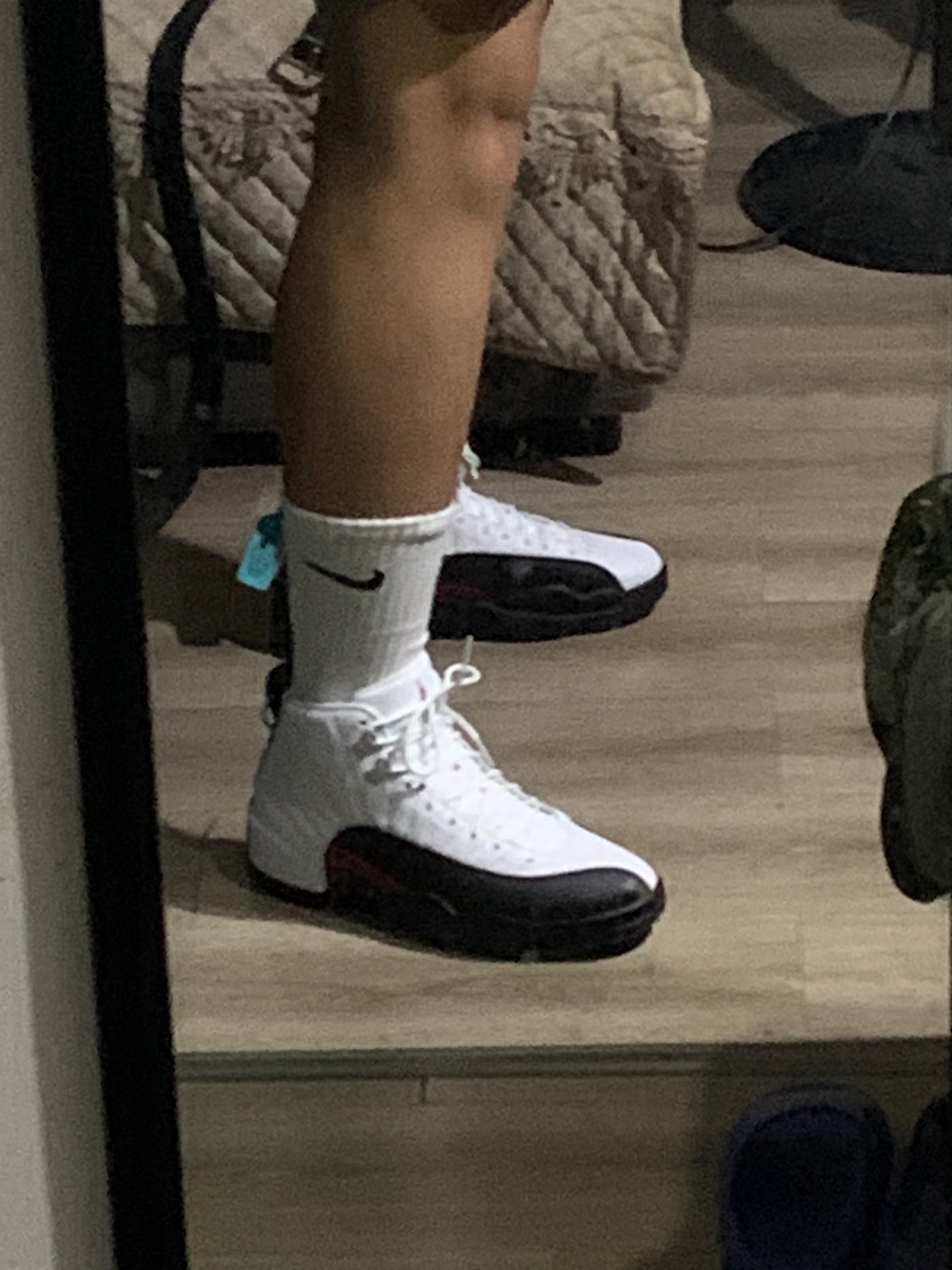 custom review-Jordan Air Джордан 12 'Красный Taxi' Высокие Топы Винтажные Баскетбольные Кроссовки Мужские Белые Черные Красные