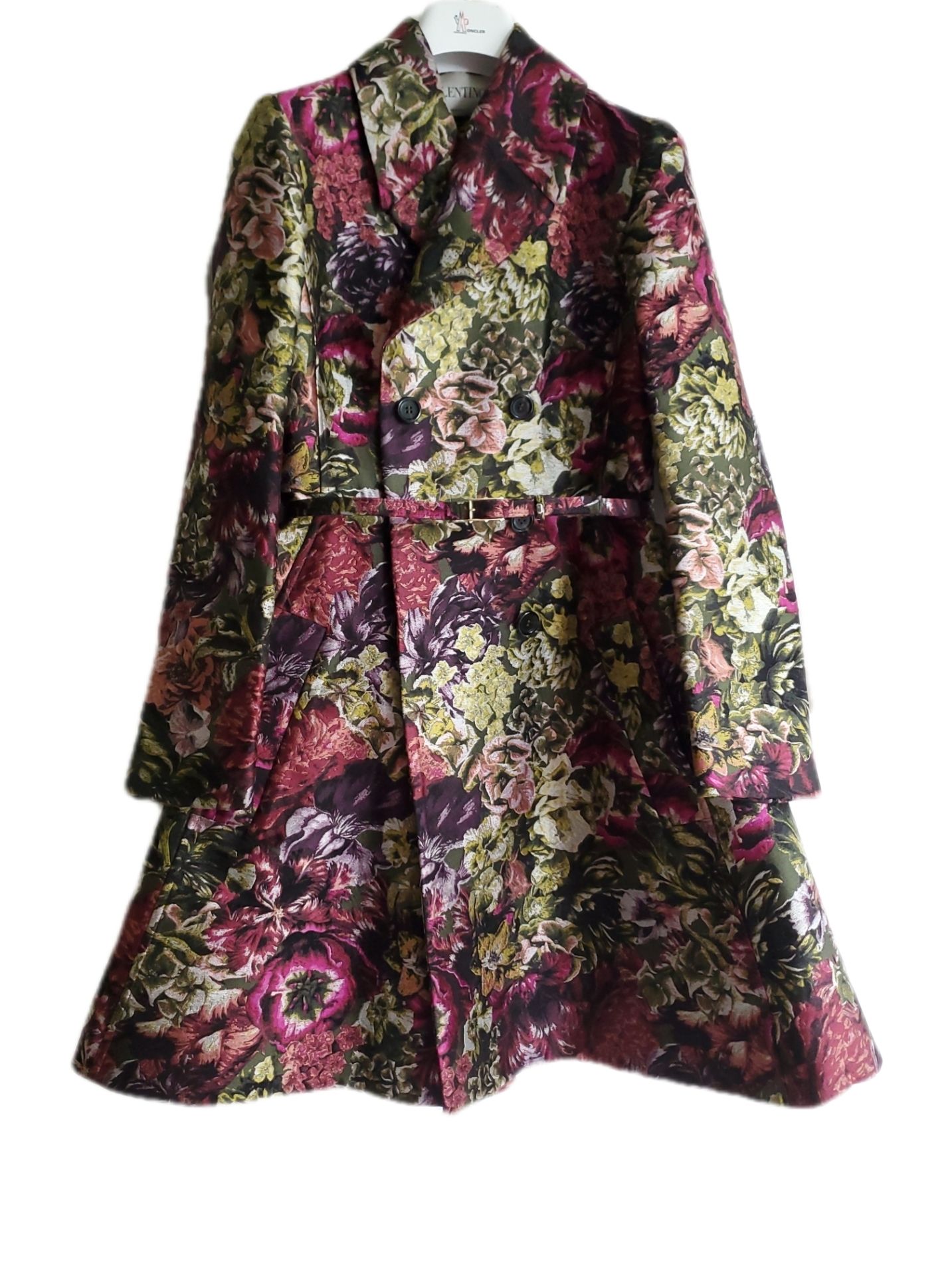 valentino/华伦天奴 繁花满印系带翻领外套