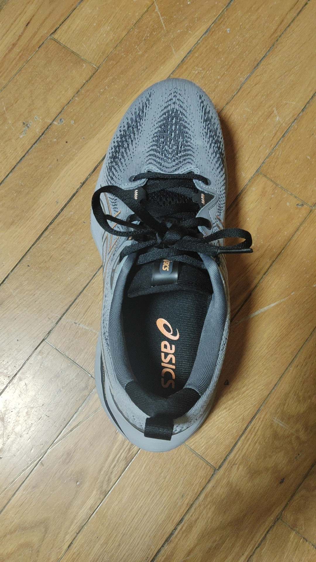 custom review-ASICS Гель CUMULUS 25 Поддержка Ткань Низкий Верх Беговые кроссовки Мужские Серый Черный