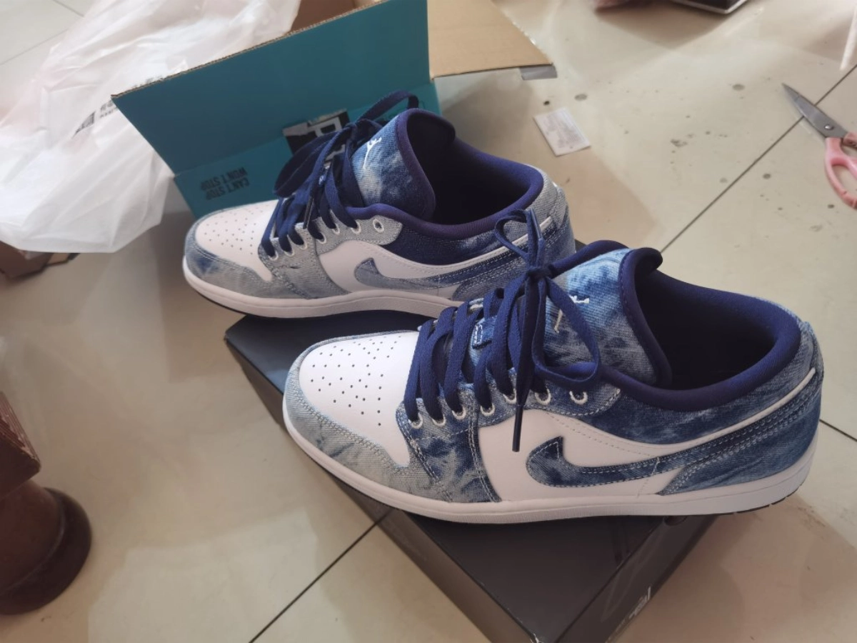 custom review-JORDAN 1 Low Washed Denim