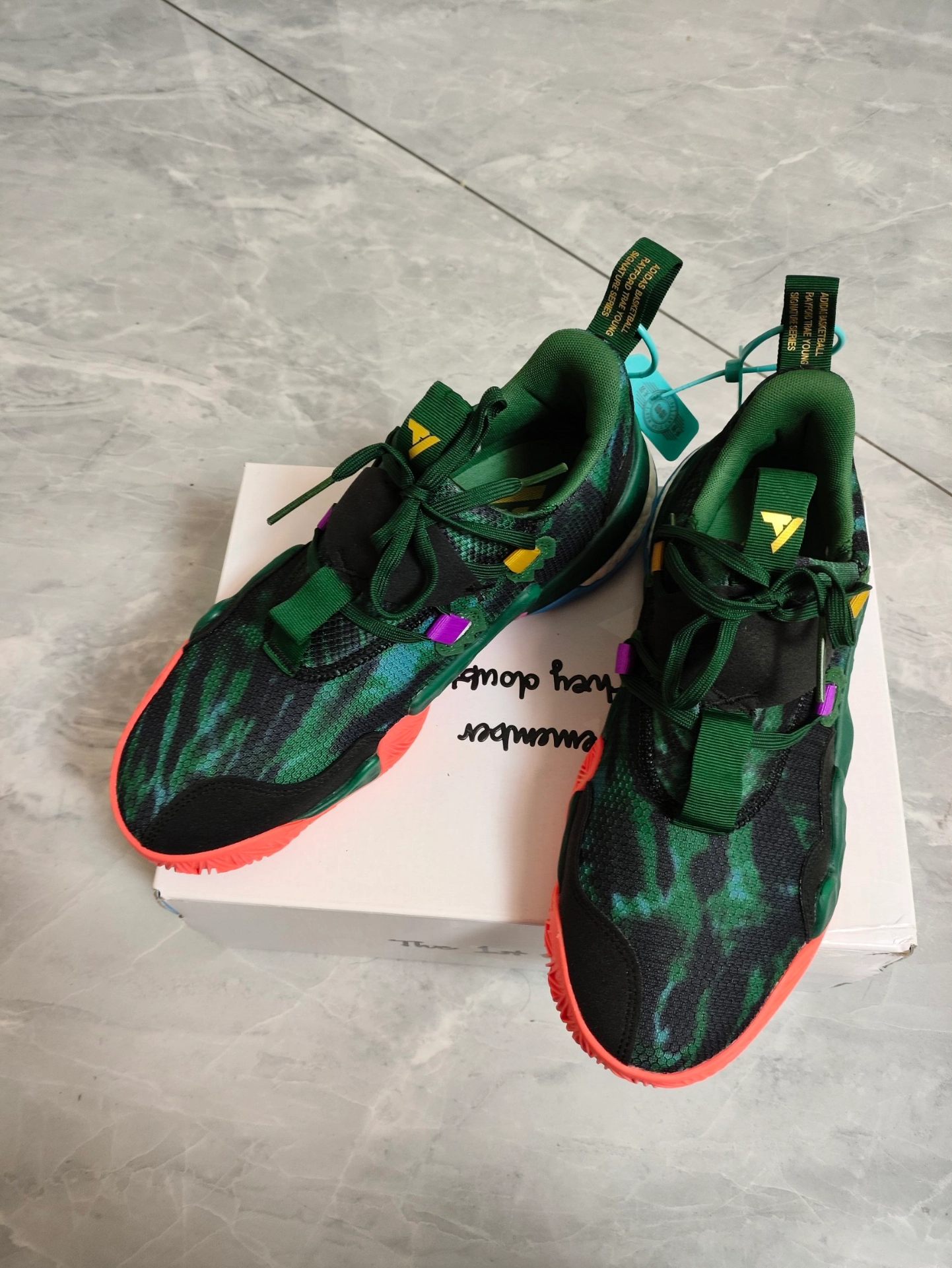 custom review-Adidas Trae Young 1,0 Slip-Resistant Low Top Баскетбольные кроссовки Унисекс Зеленый