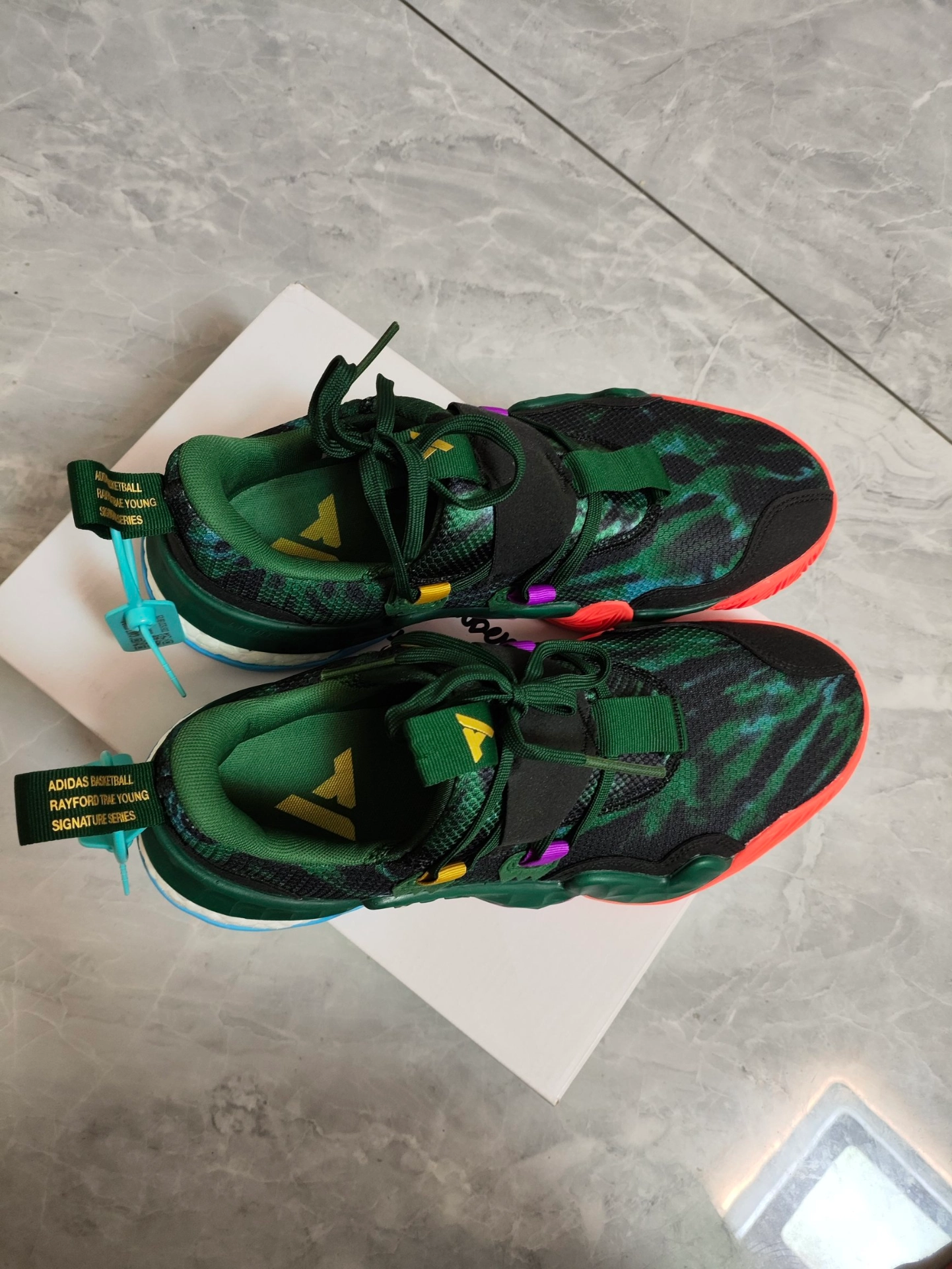 custom review-Adidas Trae Young 1,0 Slip-Resistant Low Top Баскетбольные кроссовки Унисекс Зеленый