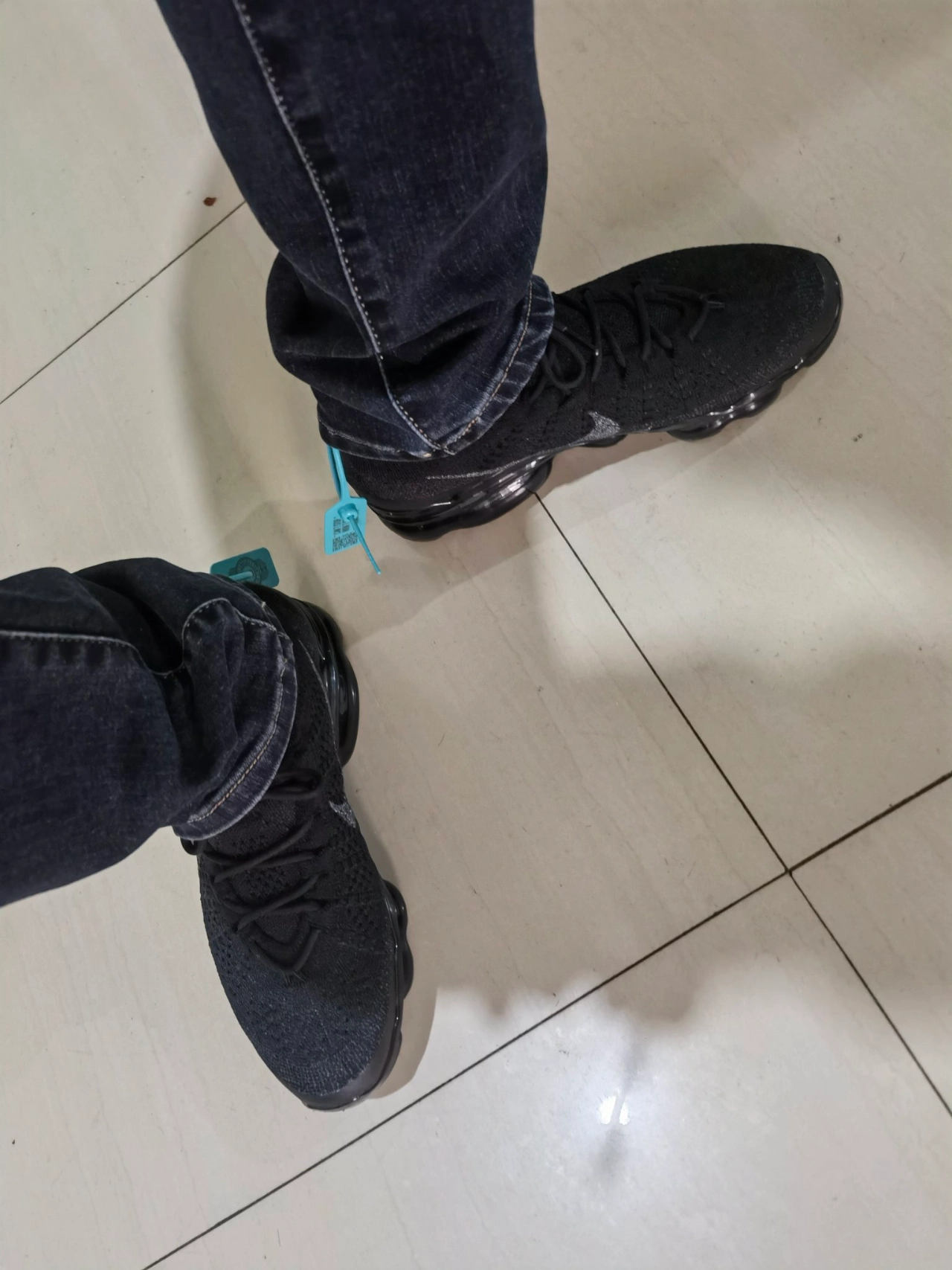 custom review-Nike VaporMax 2023 Дышащий Теплоизоляционный Низкий Топ Повседневный Городской Коммутирование Беговые кроссовки Мужской Черный