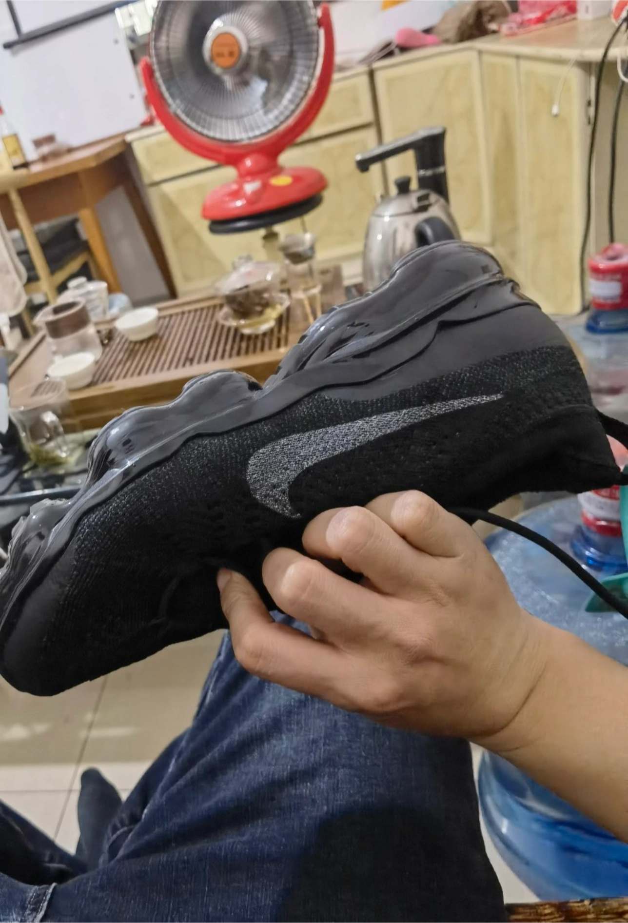 custom review-Nike VaporMax 2023 Дышащий Теплоизоляционный Низкий Топ Повседневный Городской Коммутирование Беговые кроссовки Мужской Черный