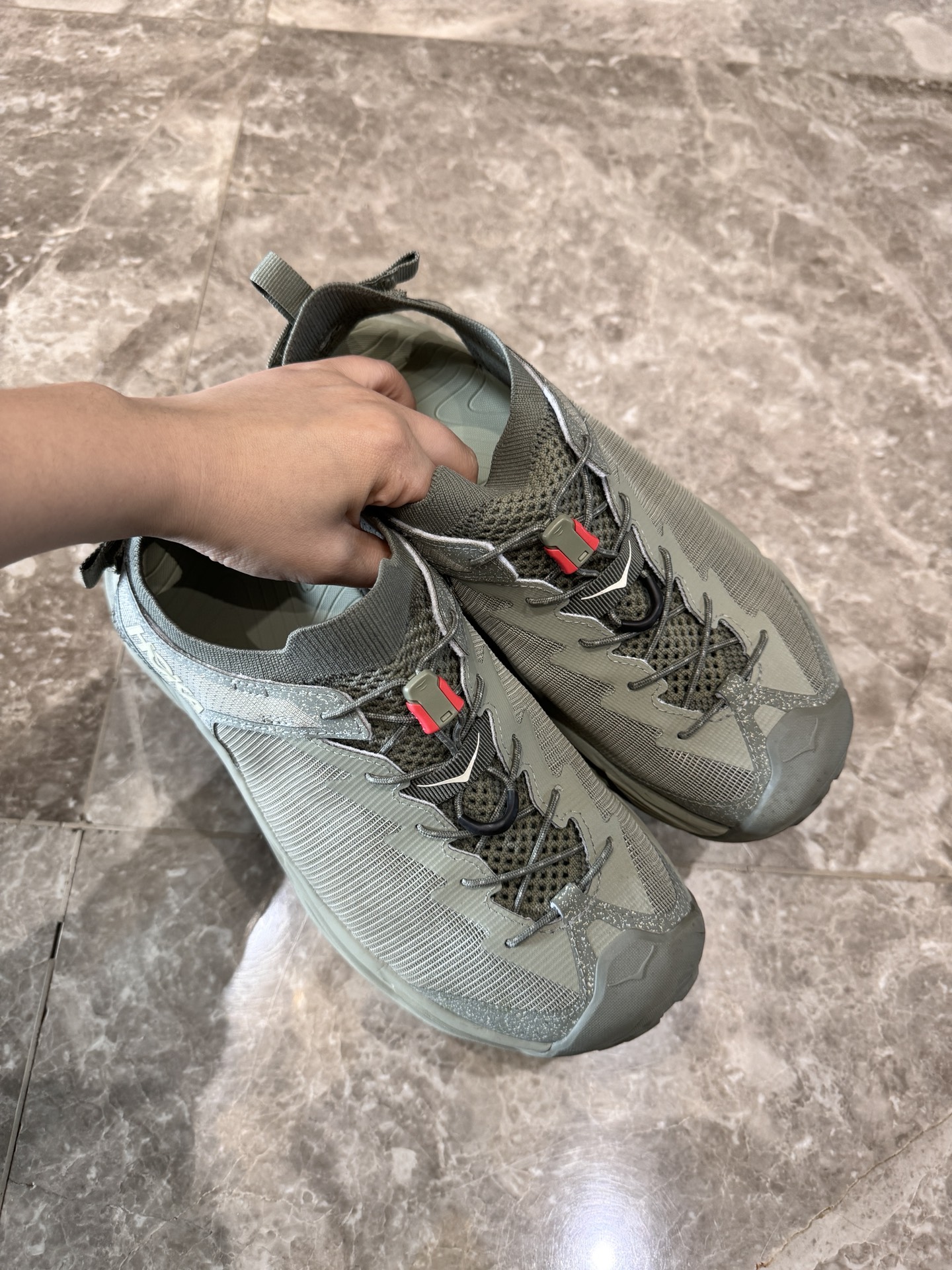 custom review-HOKA ONE ONE HOPARA 2 Hopara Противоскользящие сцепляющие пляжные сандалии Мужские Серые