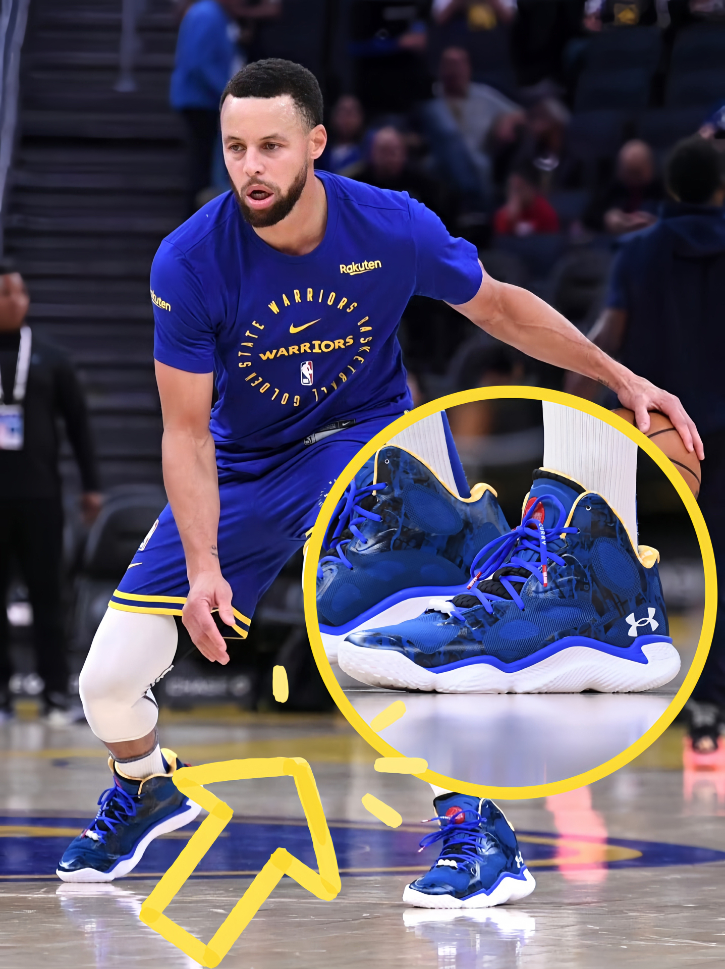 库里赛前上脚curry spawn flotro🔹