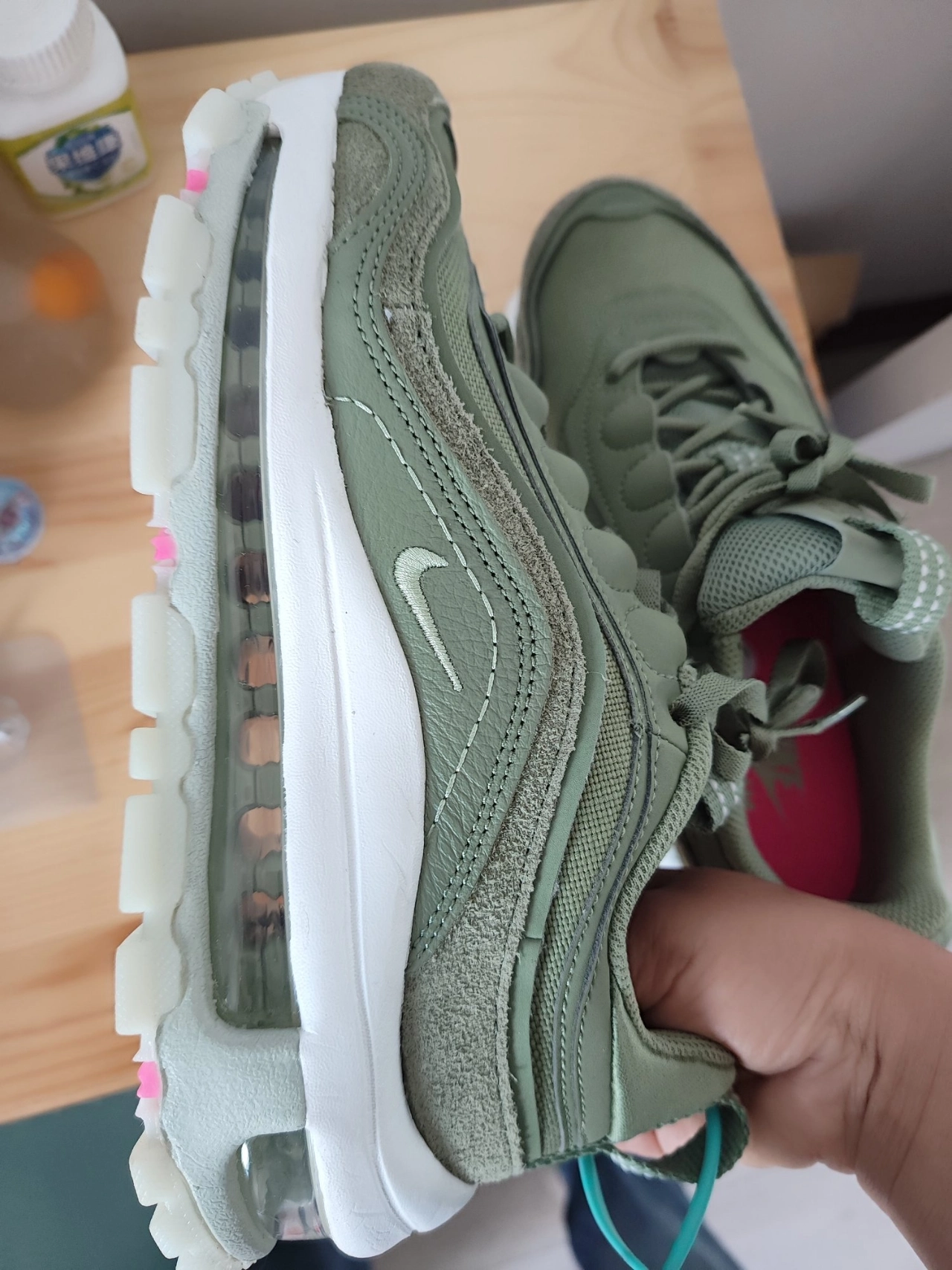custom review-Nike Air Max 97 Futura Устойчивая к истиранию Низкая Повседневная обувь Женская Зеленая