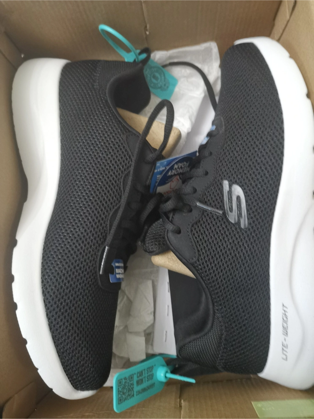 custom review-Skechers Dynamight 2,0 Low Топ Беговые кроссовки Мужской Черный белый