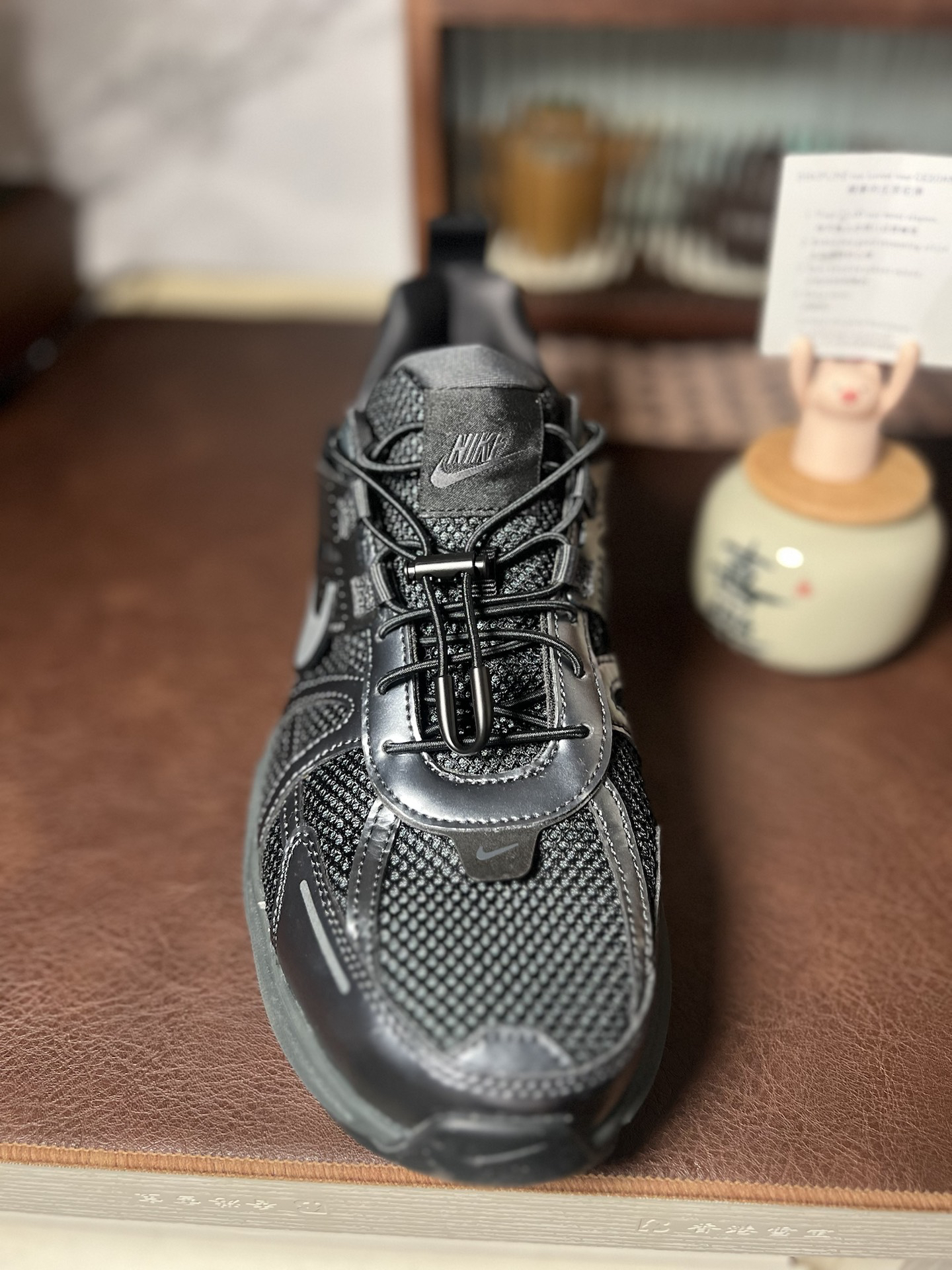 custom review-Nike V2K Run Устойчивый к истиранию Низкий Топ Повседневный Тренировки Городской Коммутирование Беговые кроссовки Мужской Черный