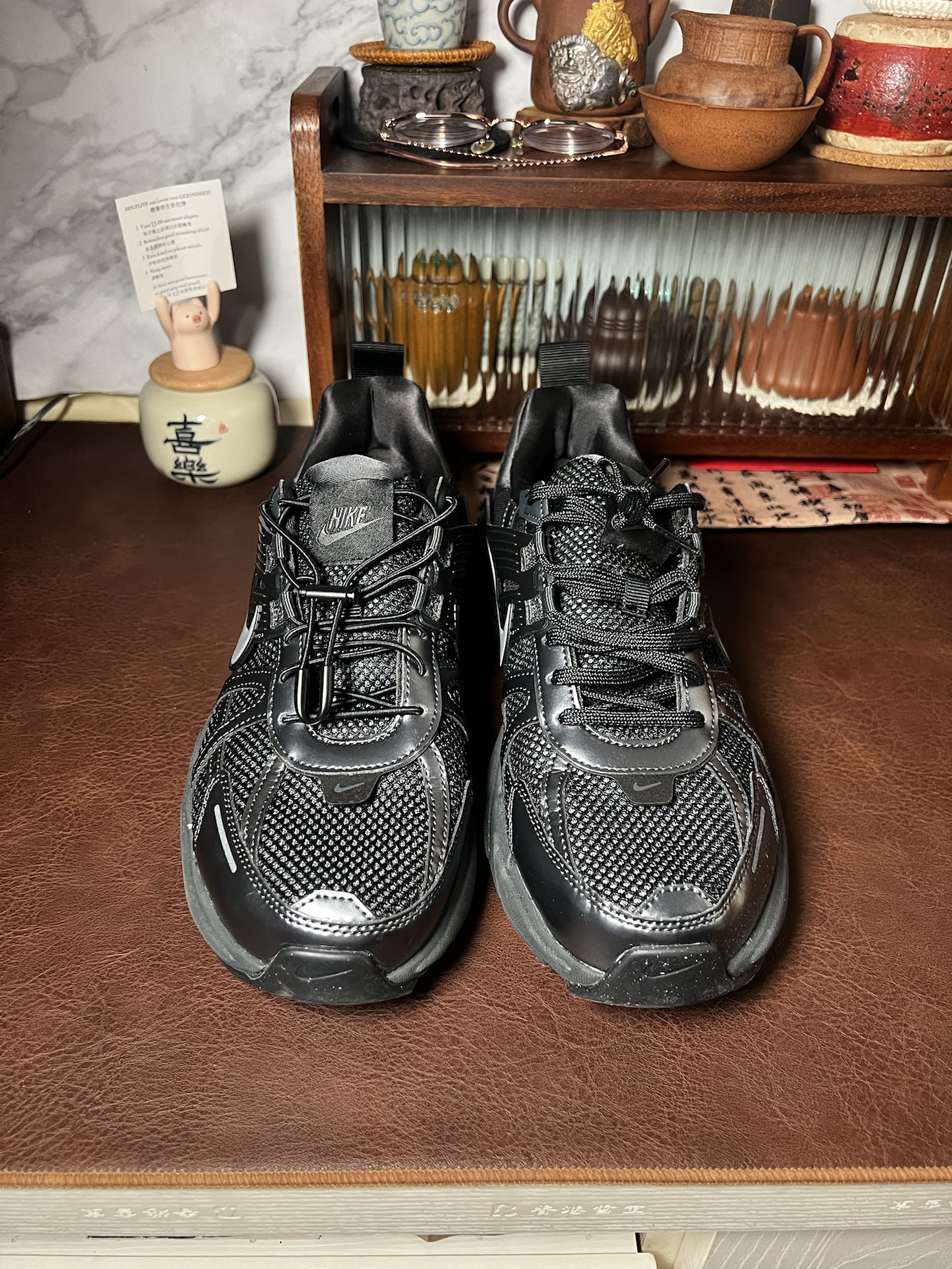 custom review-Nike V2K Run Устойчивый к истиранию Низкий Топ Повседневный Тренировки Городской Коммутирование Беговые кроссовки Мужской Черный